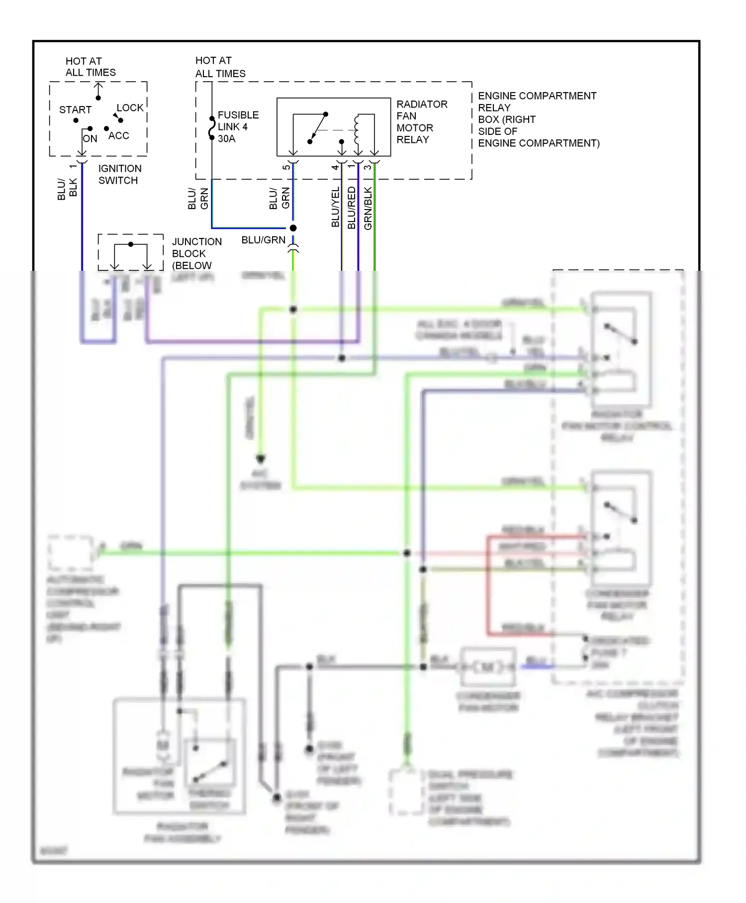 Eagle Summit I (1989-1996) blu wiring diagram  (3 of 40)