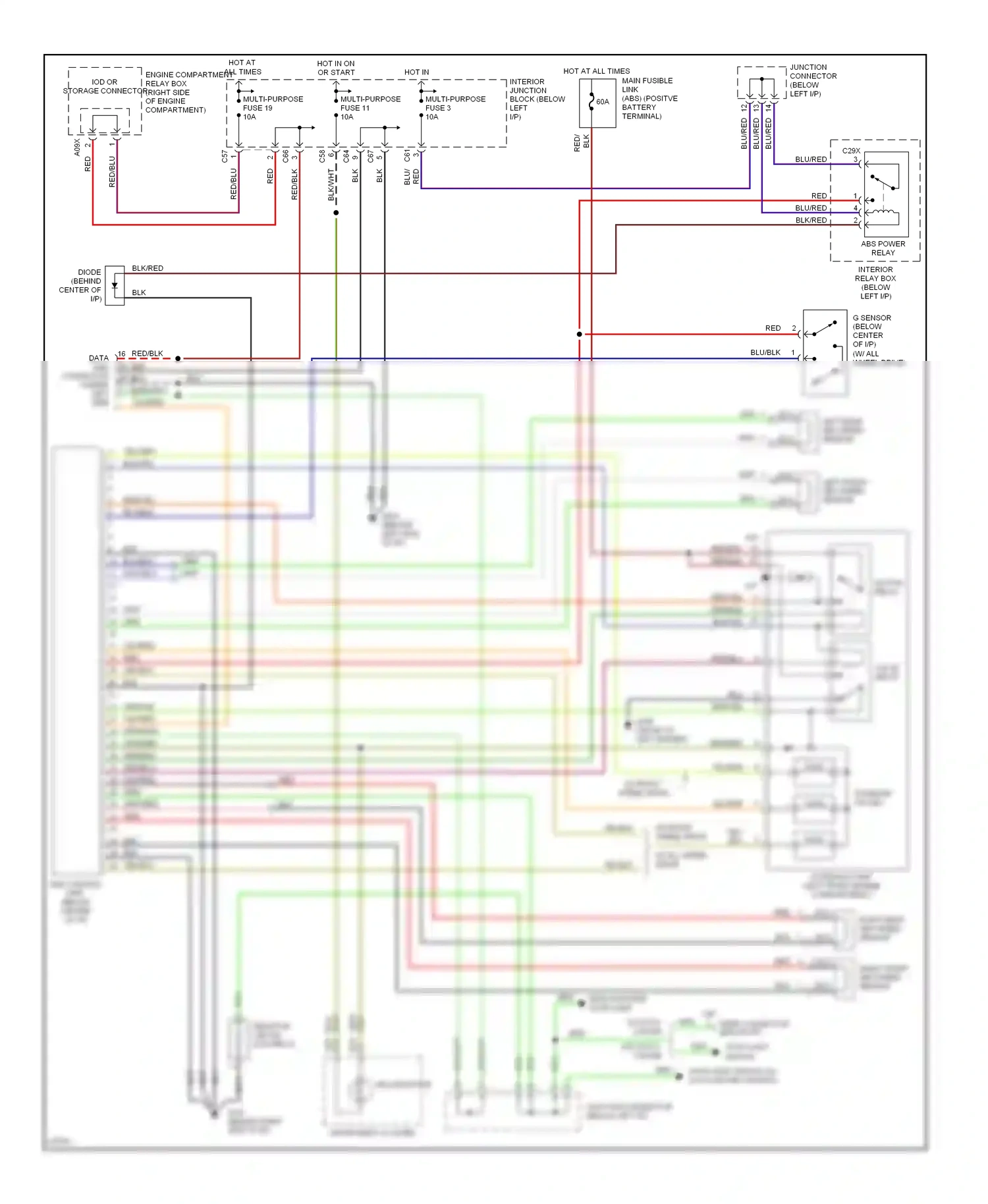 Eagle Summit I (1989-1996) blu/red wiring diagram  (6 of 25)