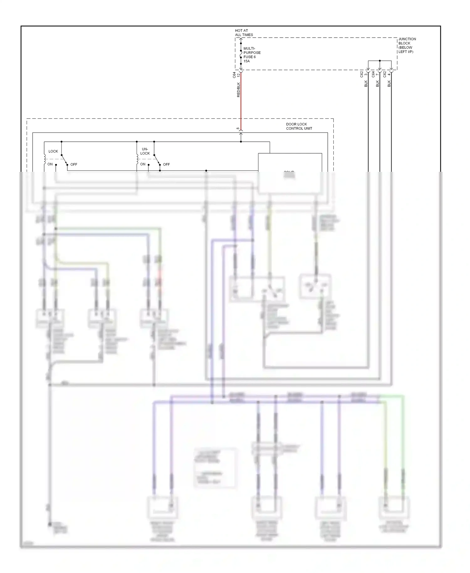 Eagle Summit I (1989-1996) contact switch wiring diagram  (1 of 2)
