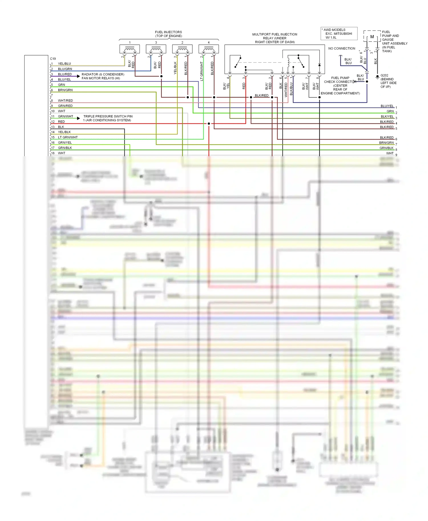 Eagle Summit I (1989-1996) distributor assembly wiring diagram  (1 of 2)