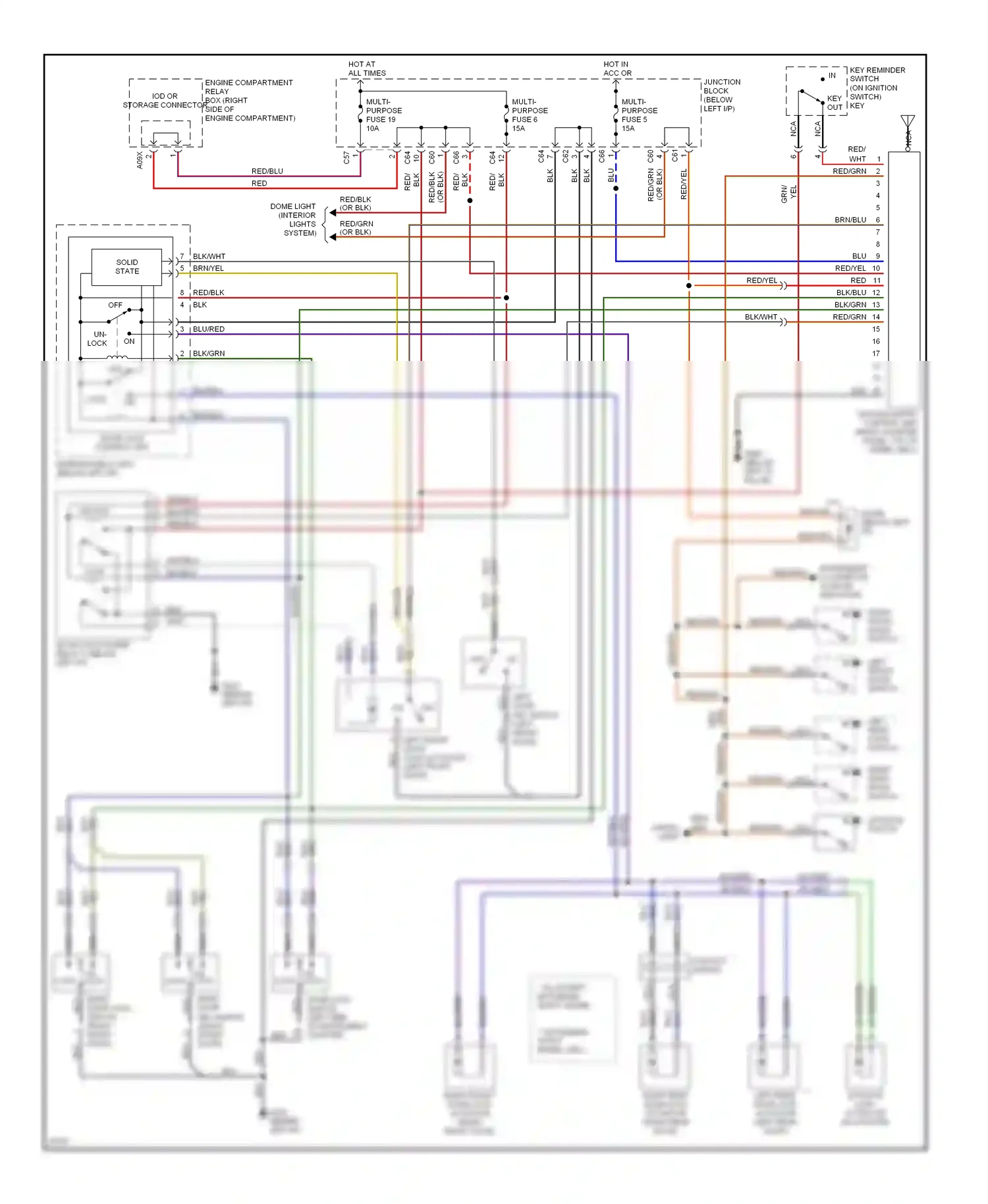 Eagle Summit I (1989-1996) door lock control unit wiring diagram  (2 of 4)