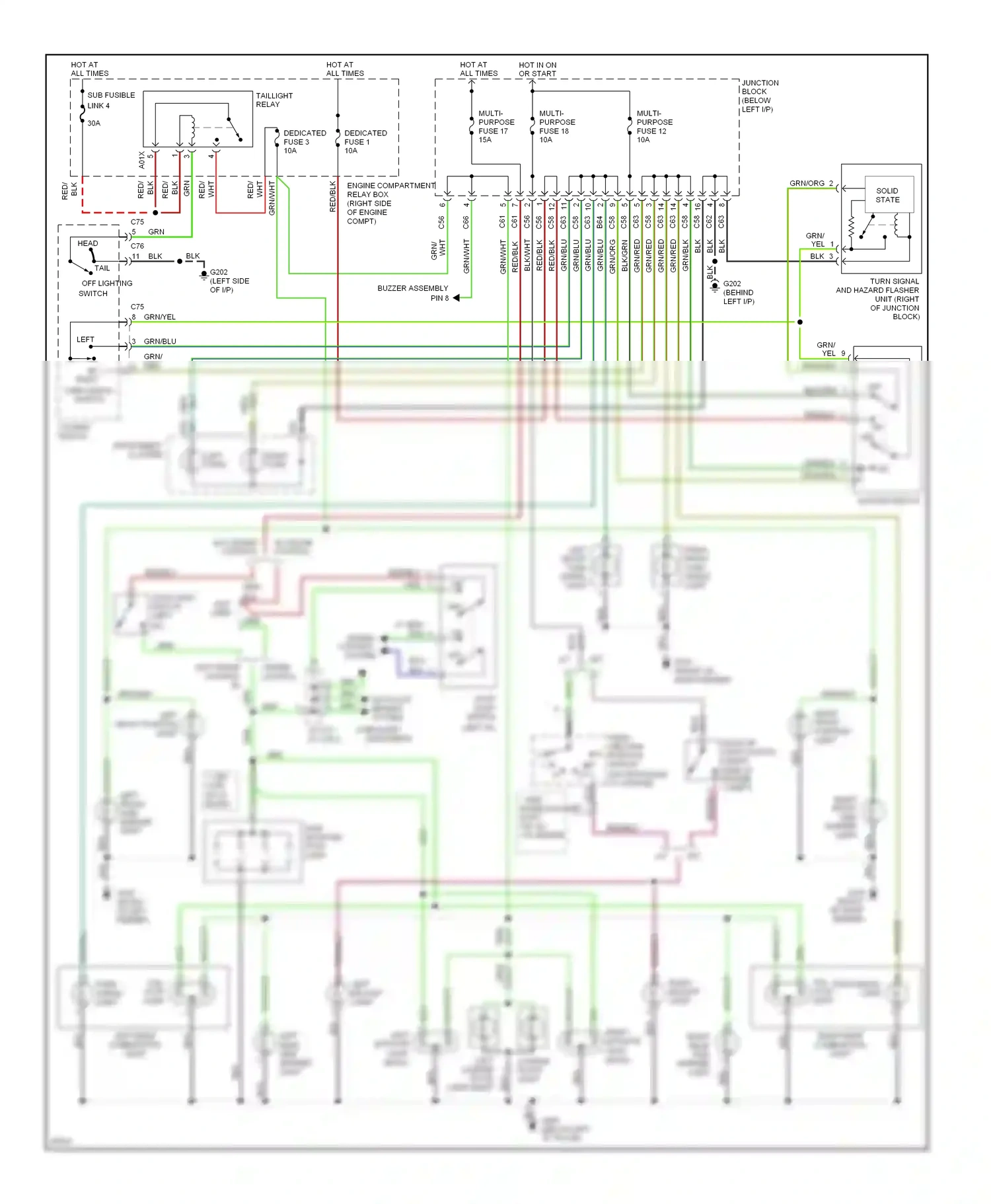 Eagle Summit I (1989-1996) grn/org wiring diagram  (1 of 3)