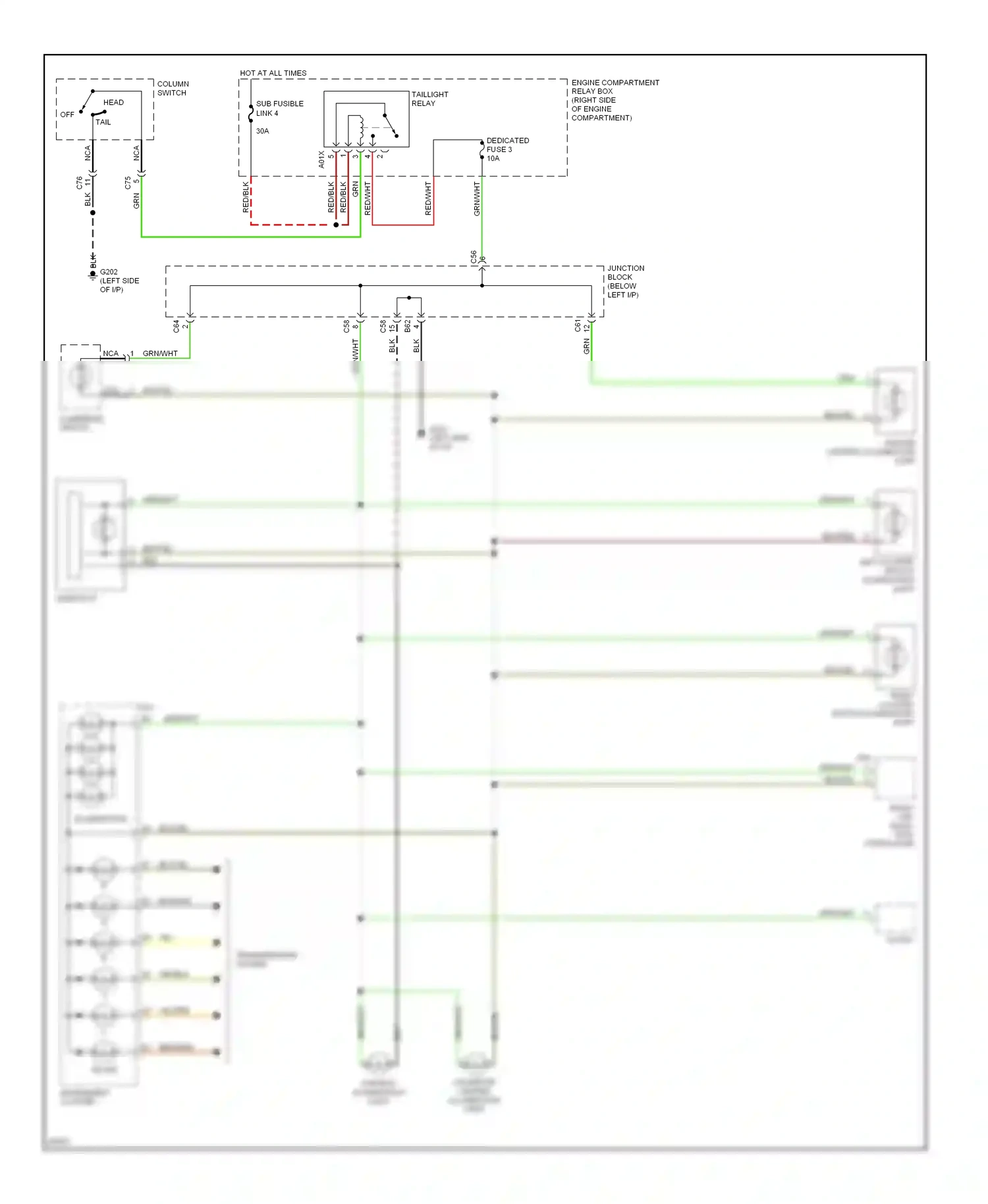 Eagle Summit I (1989-1996) head off tail wiring diagram  (2 of 2)