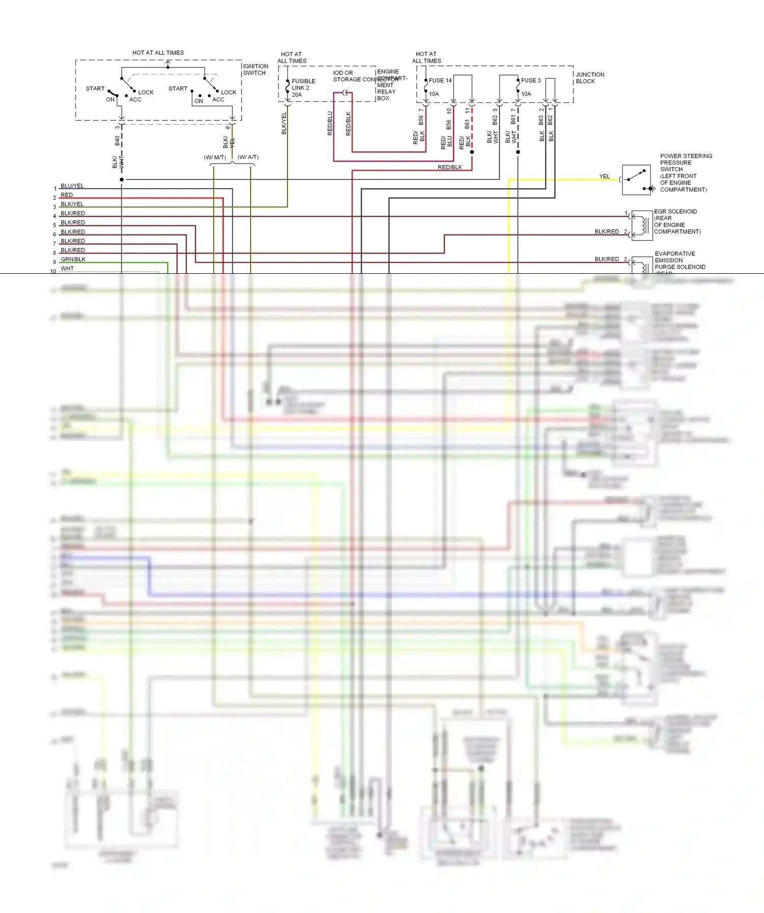Eagle Summit I (1989-1996) junction block wiring diagram  (4 of 6)