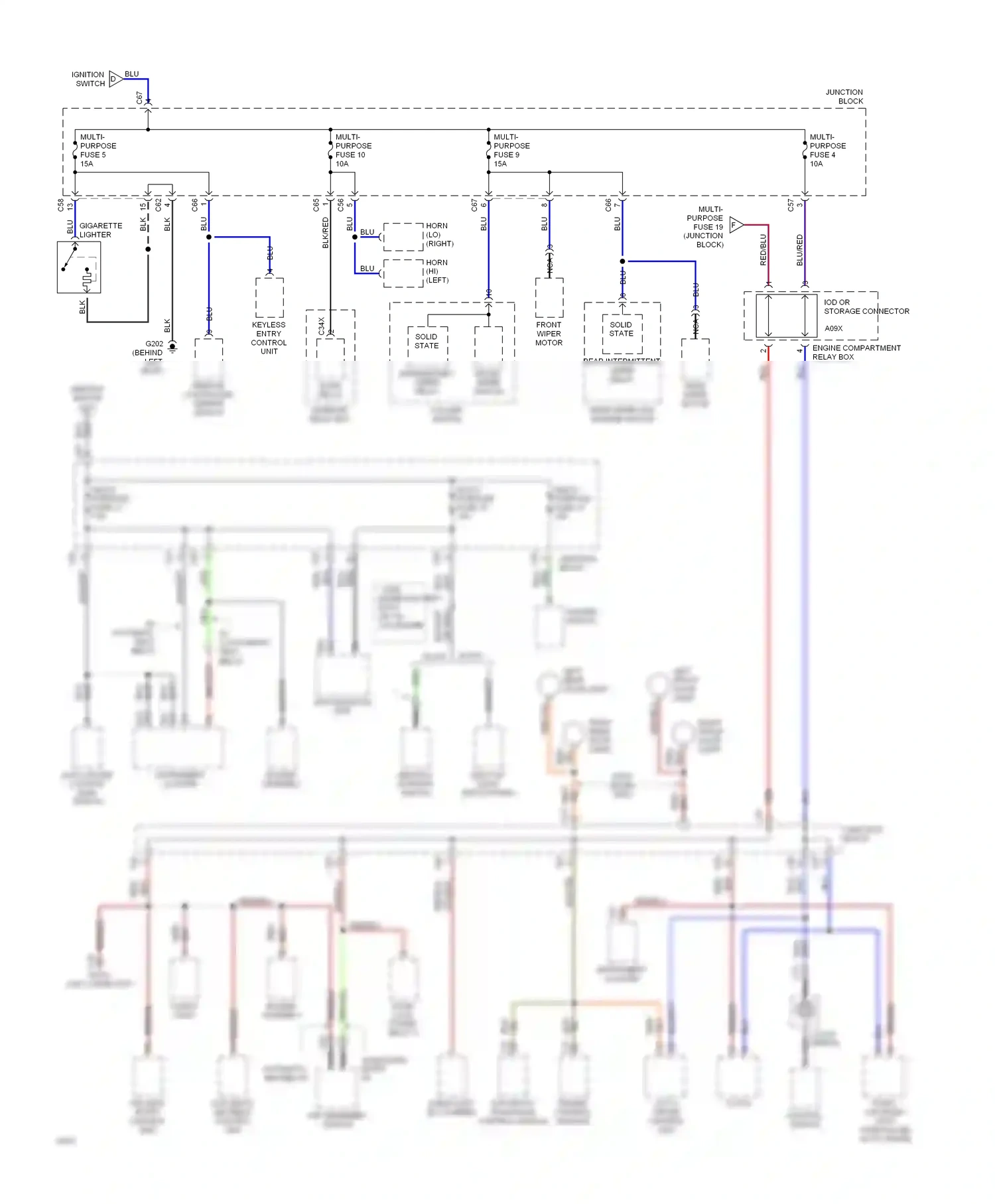 Eagle Summit I (1989-1996) left front door light wiring diagram  (1 of 1)