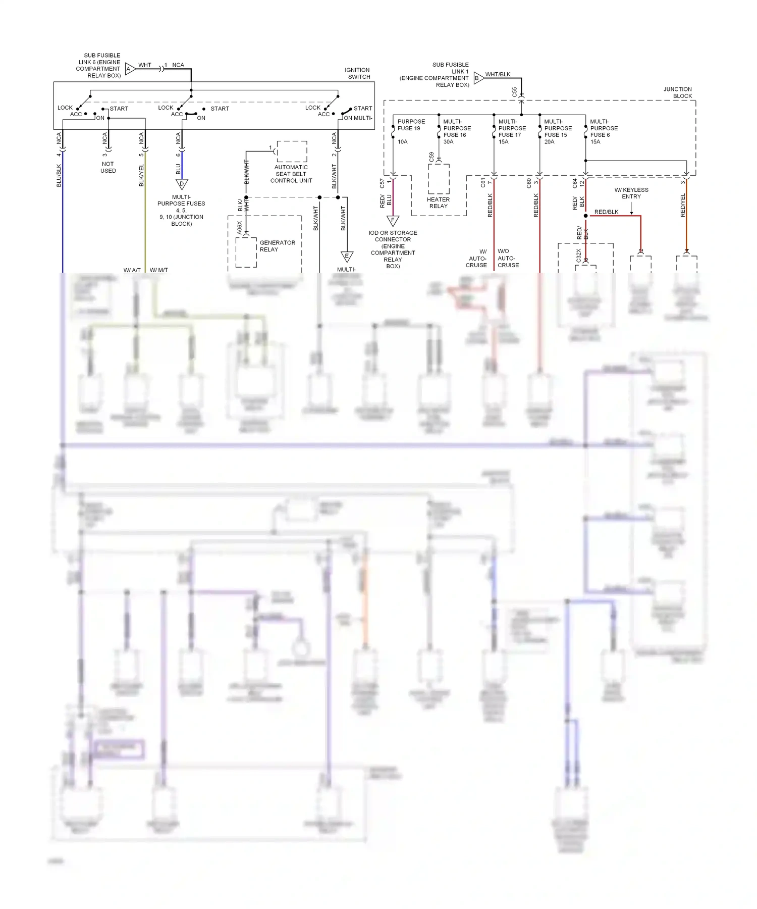Eagle Summit I (1989-1996) lock indicator wiring diagram  (2 of 2)
