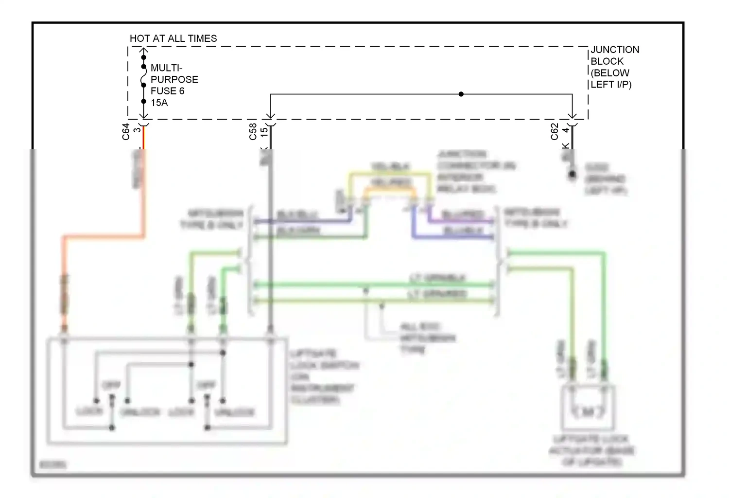 Eagle Summit I (1989-1996) lt grn wiring diagram  (4 of 8)