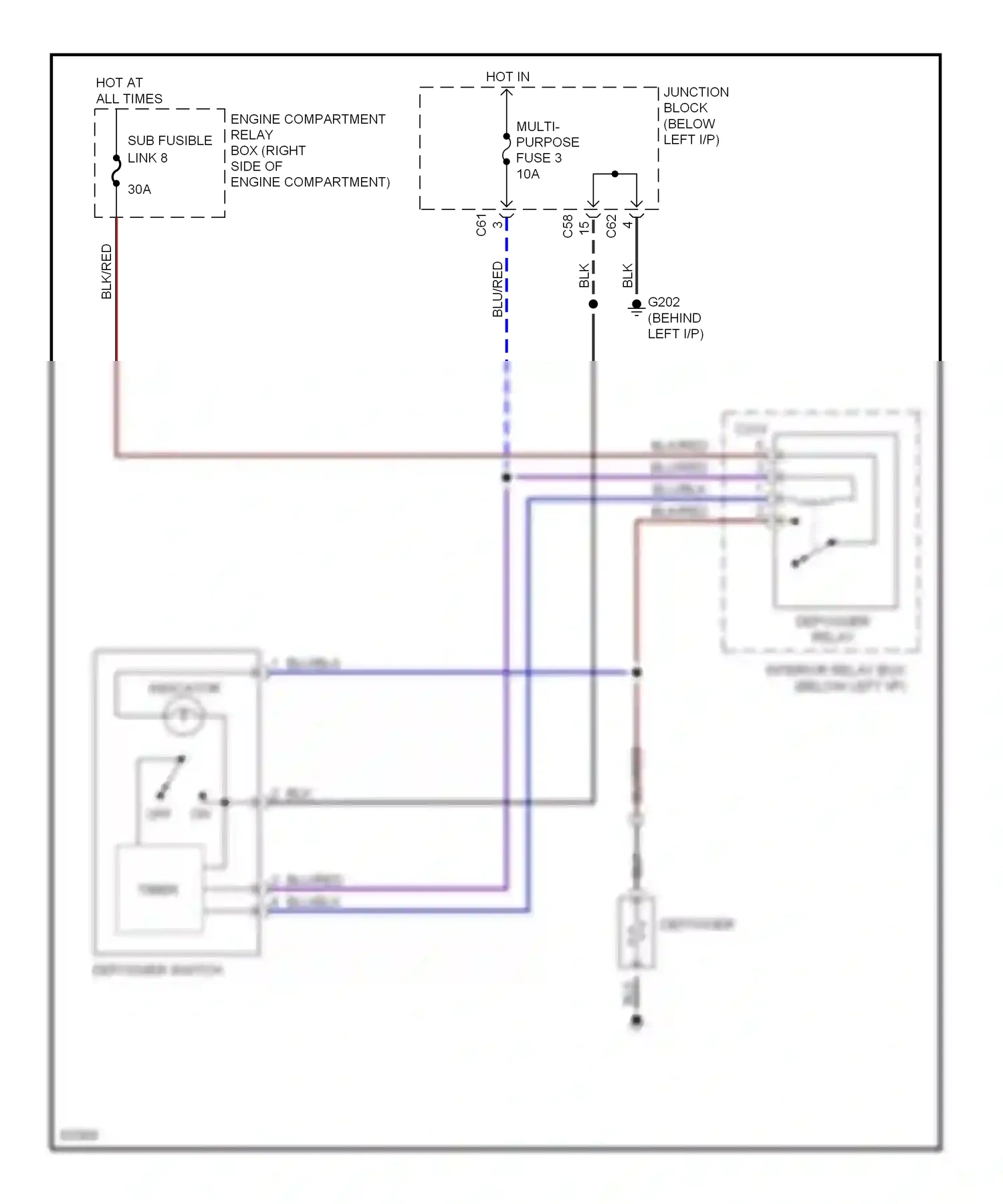Eagle Summit I (1989-1996) timer wiring diagram  (1 of 1)