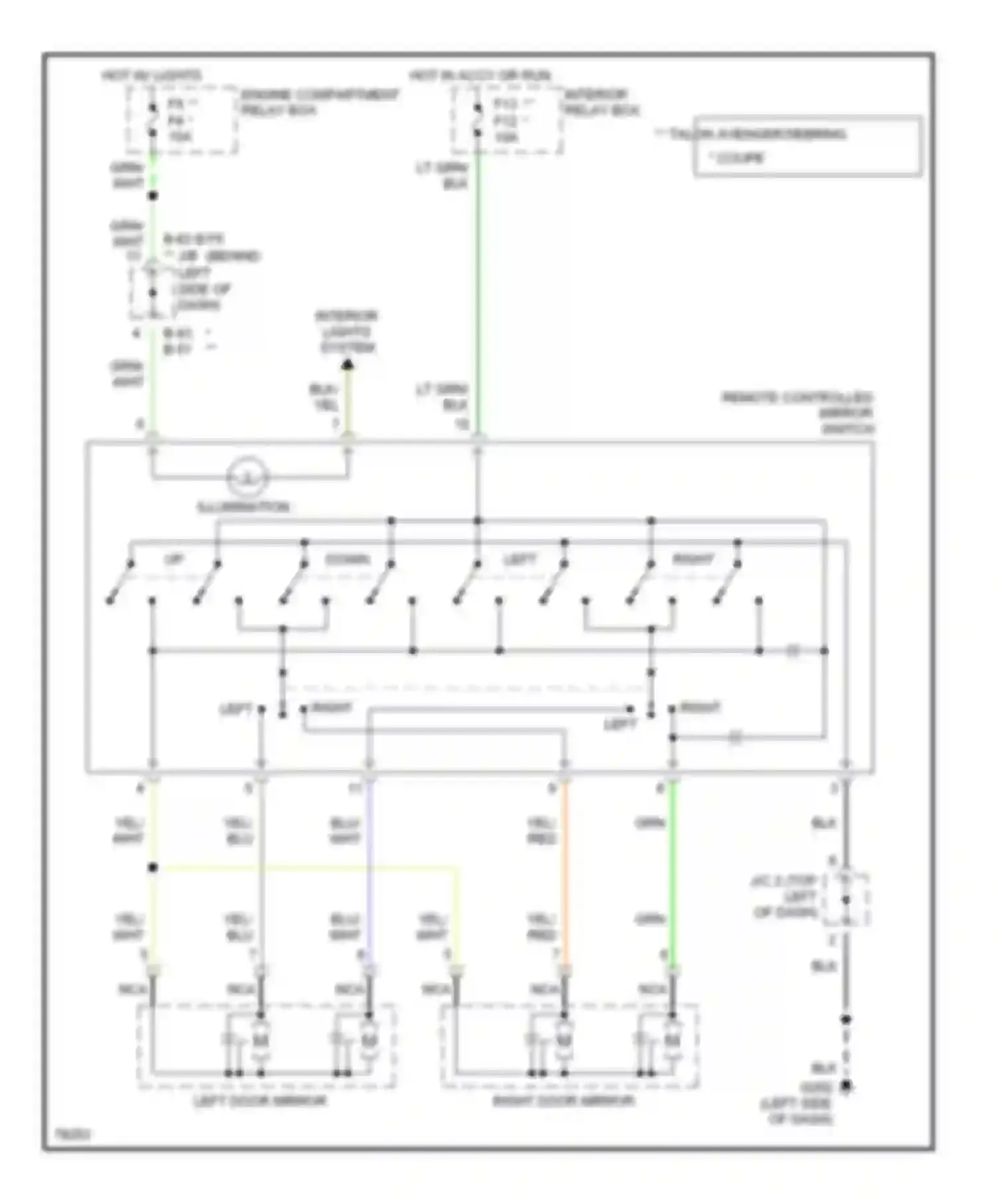 Talon Eagle II (1994-1999): Power mirror circuit