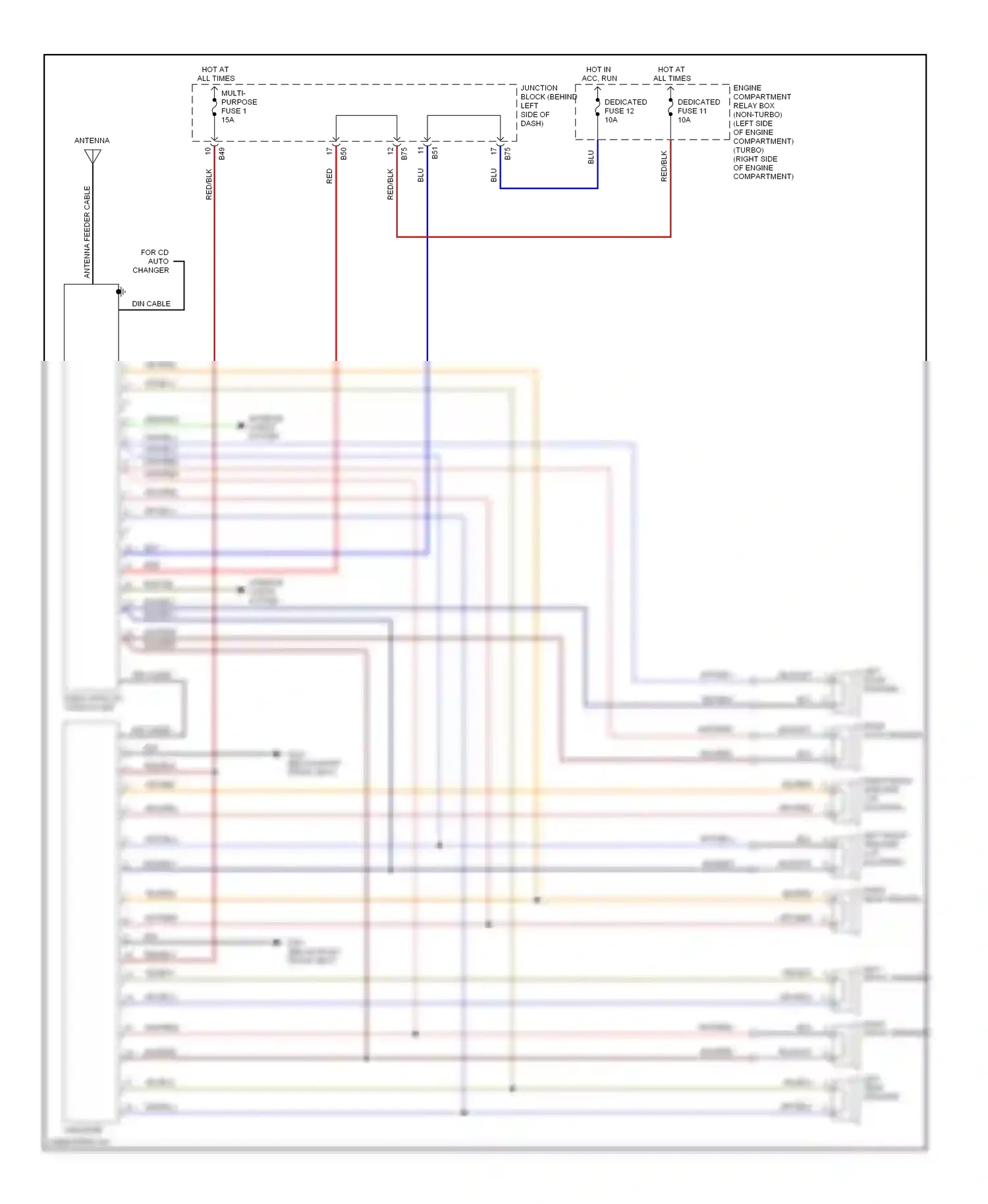Eagle Talon II (1994-1999) blu wiring diagram  (40 of 52)