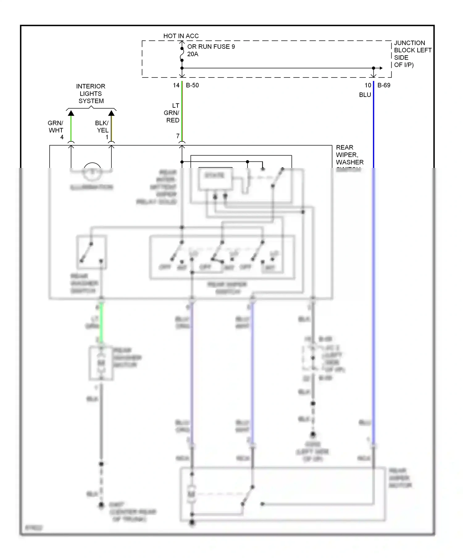 Eagle Talon II (1994-1999) blu wiring diagram  (52 of 52)