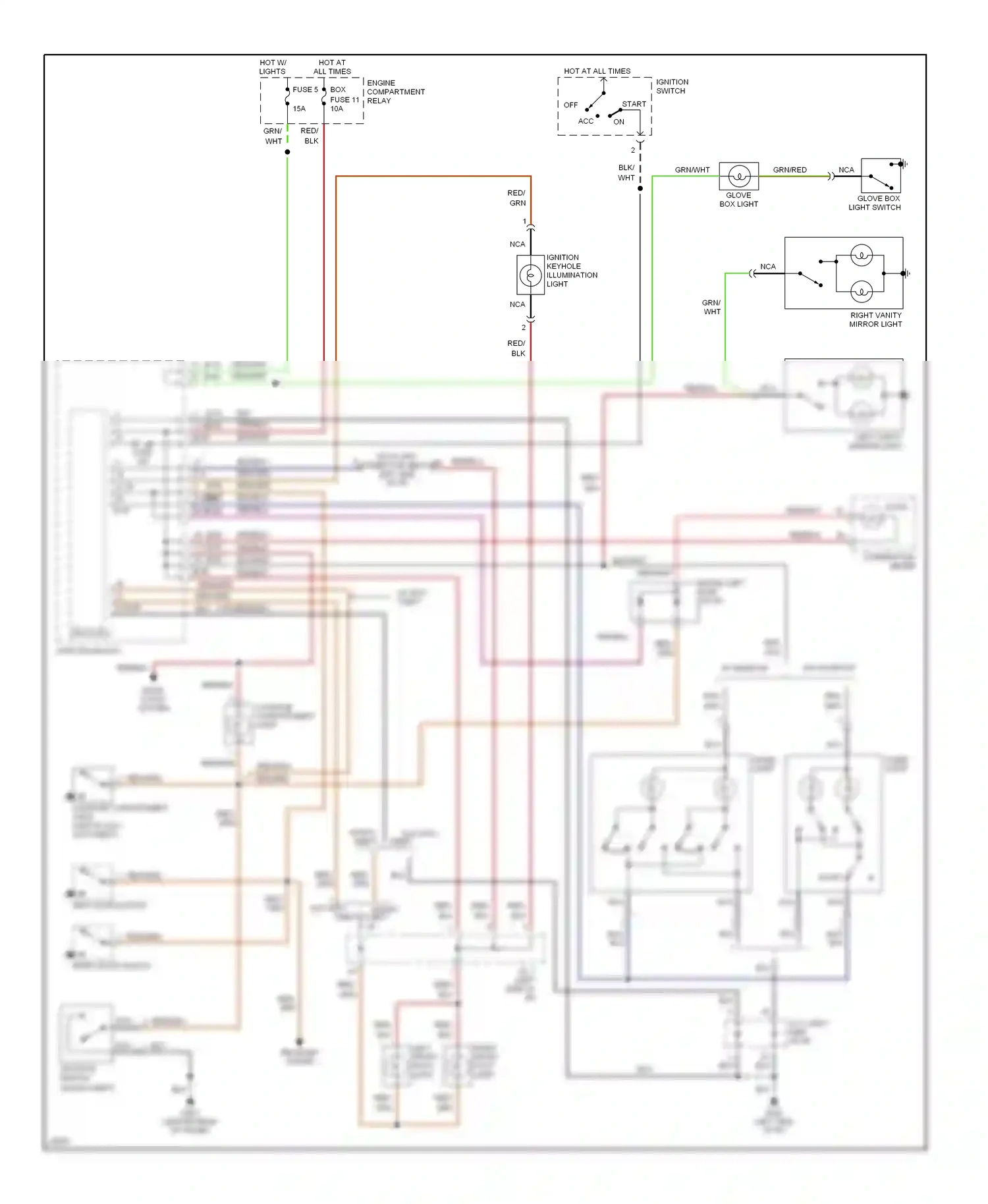 Eagle Talon II (1994-1999) combination meter wiring diagram  (6 of 16)