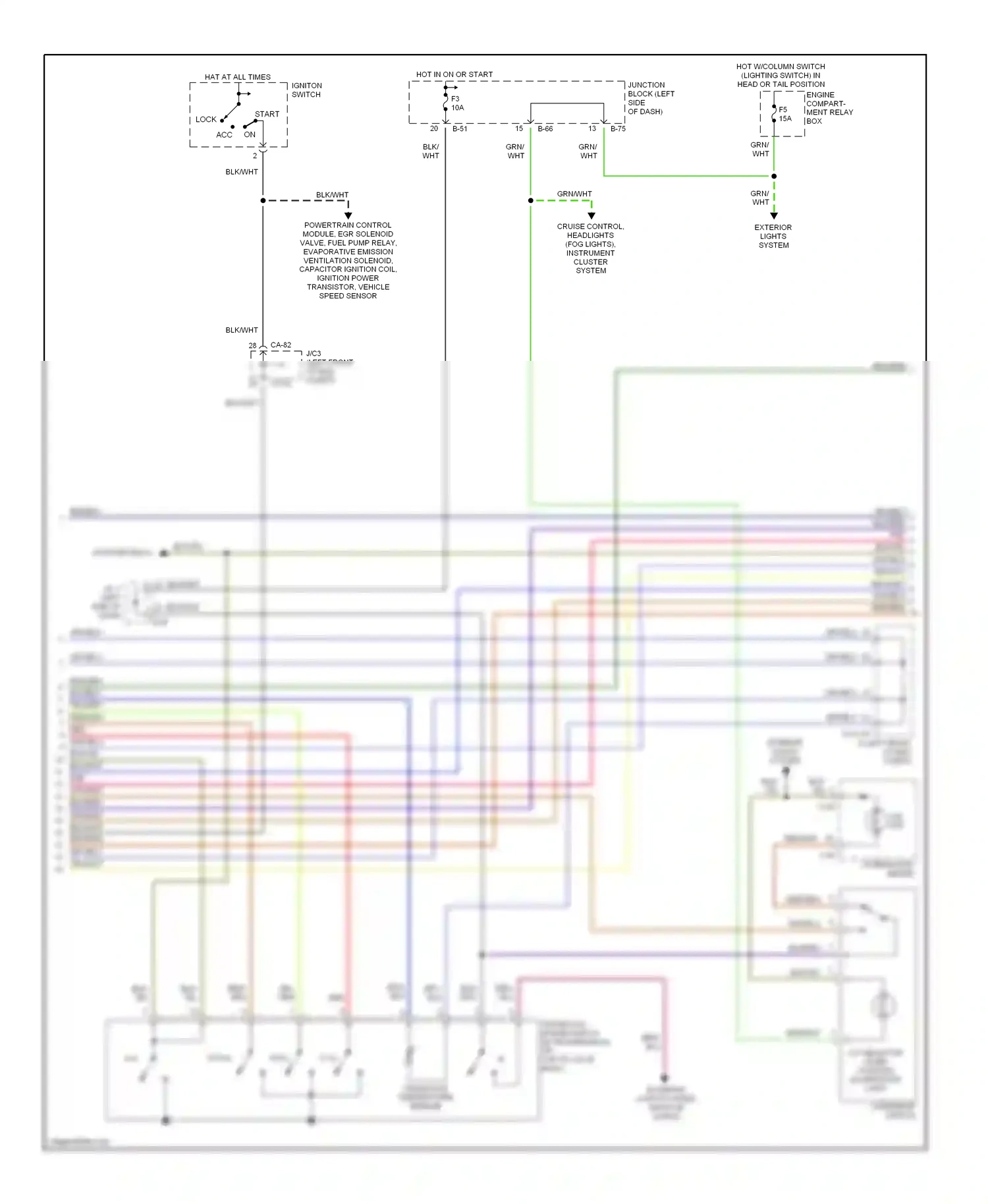 Eagle Talon II (1994-1999) combination meter wiring diagram  (12 of 16)