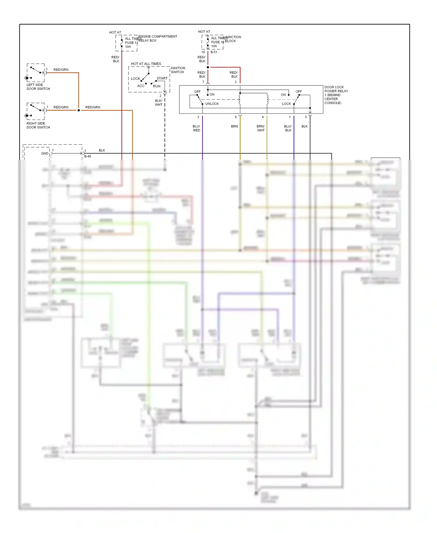 Eagle Talon II (1994-1999) engine compartment relay box wiring diagram  (16 of 28)