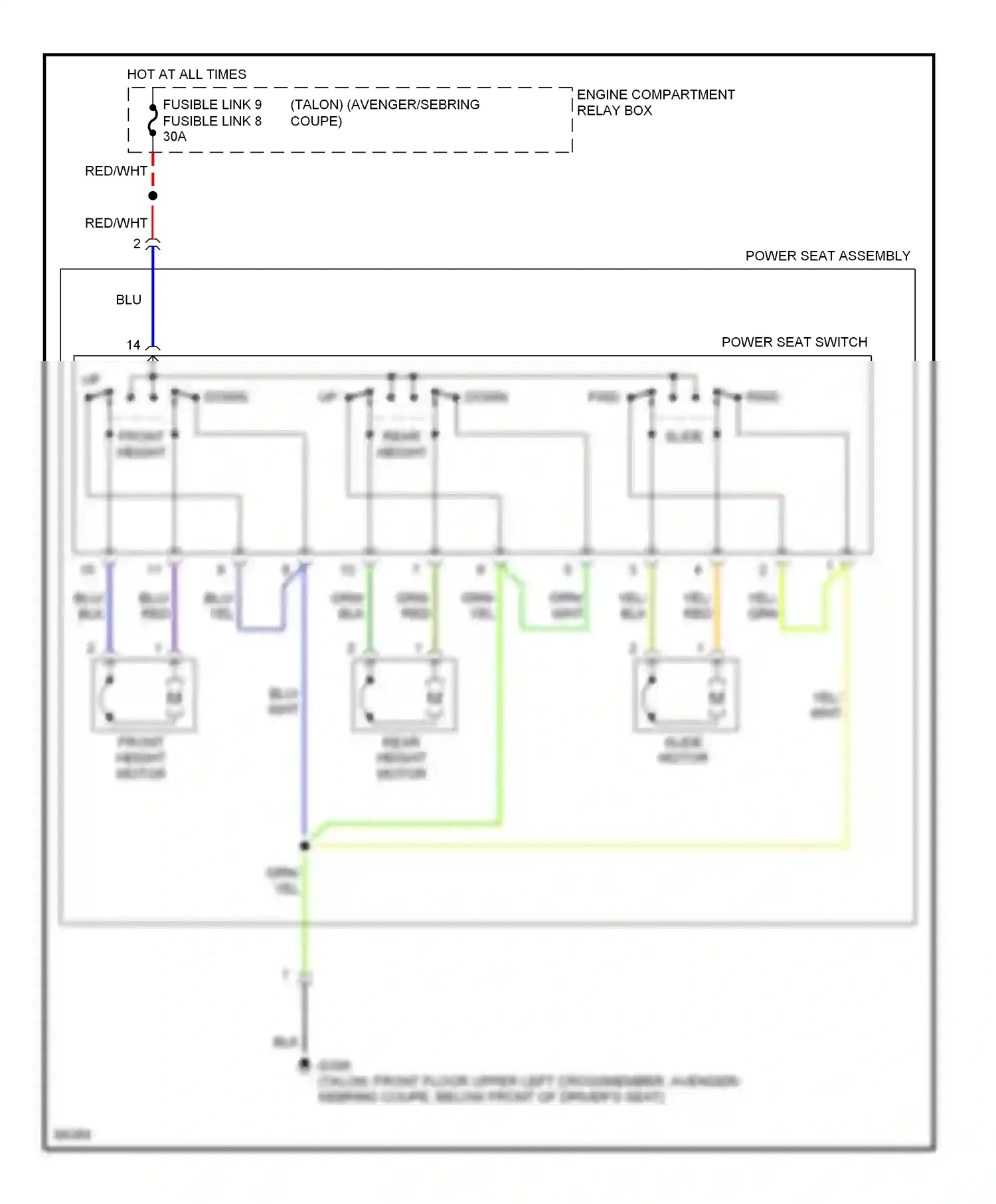 Eagle Talon II (1994-1999) engine compartment relay box wiring diagram  (28 of 28)