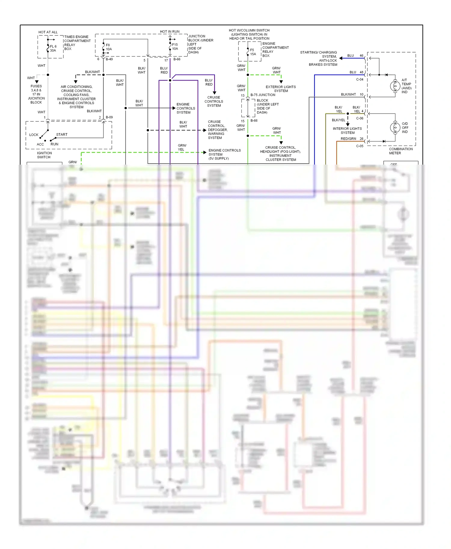 Eagle Talon II (1994-1999) engine compartment relay box wiring diagram  (25 of 28)