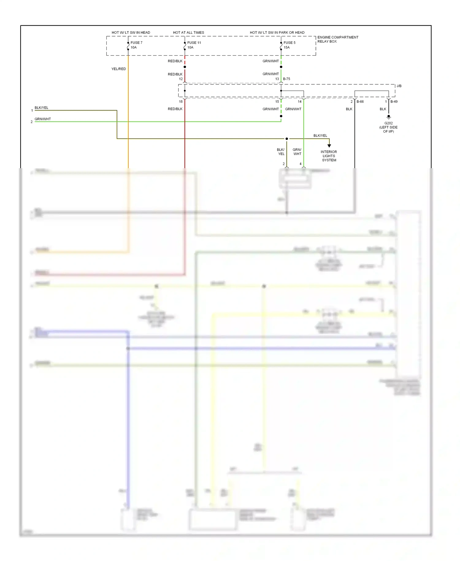 Eagle Talon II (1994-1999) engine compartment relay box wiring diagram  (11 of 28)