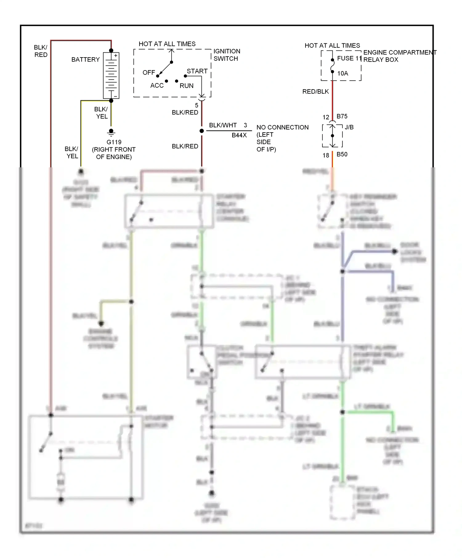 Eagle Talon II (1994-1999) engine compartment relay box wiring diagram  (21 of 28)