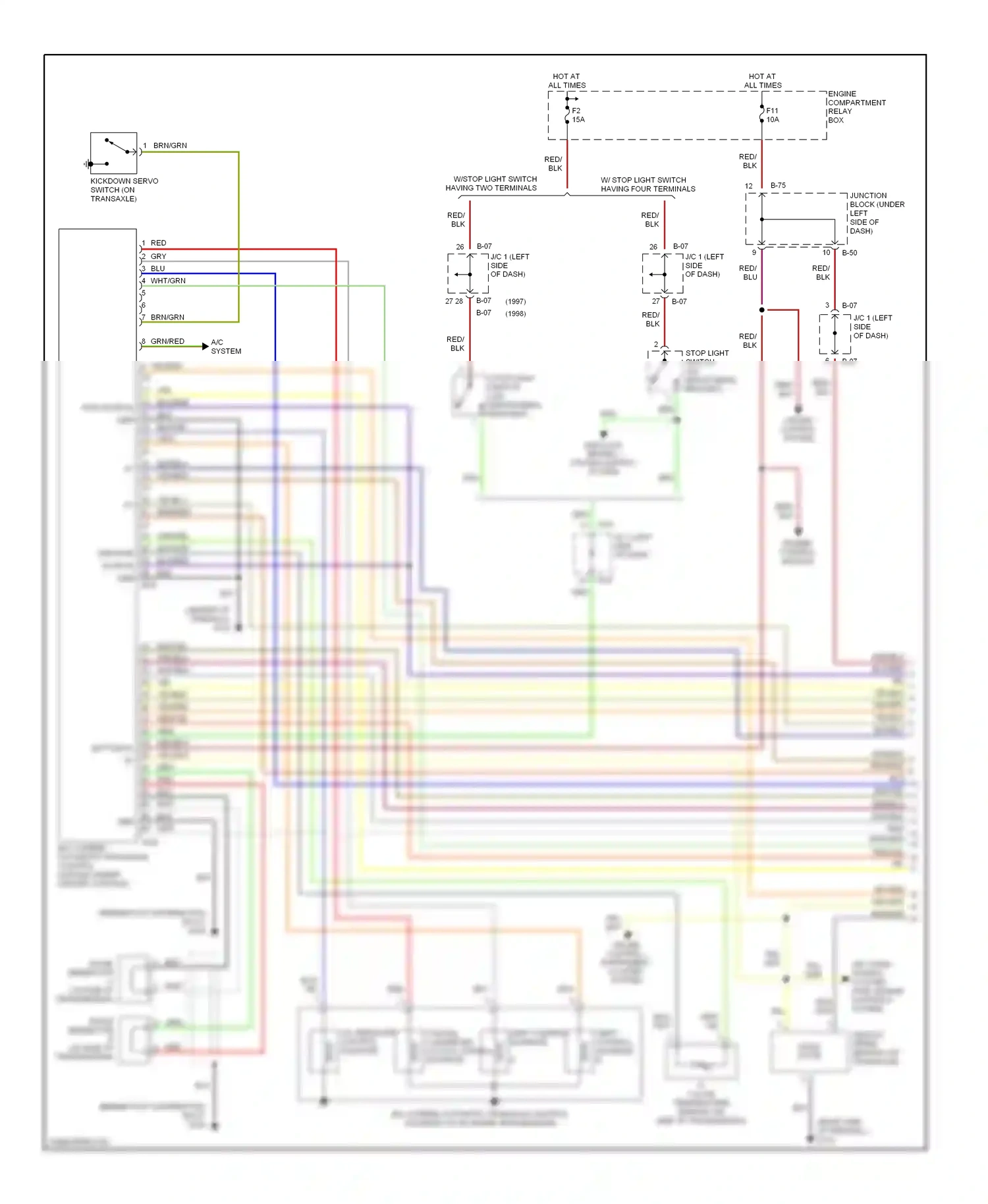 Eagle Talon II (1994-1999) engine compartment relay box wiring diagram  (24 of 28)