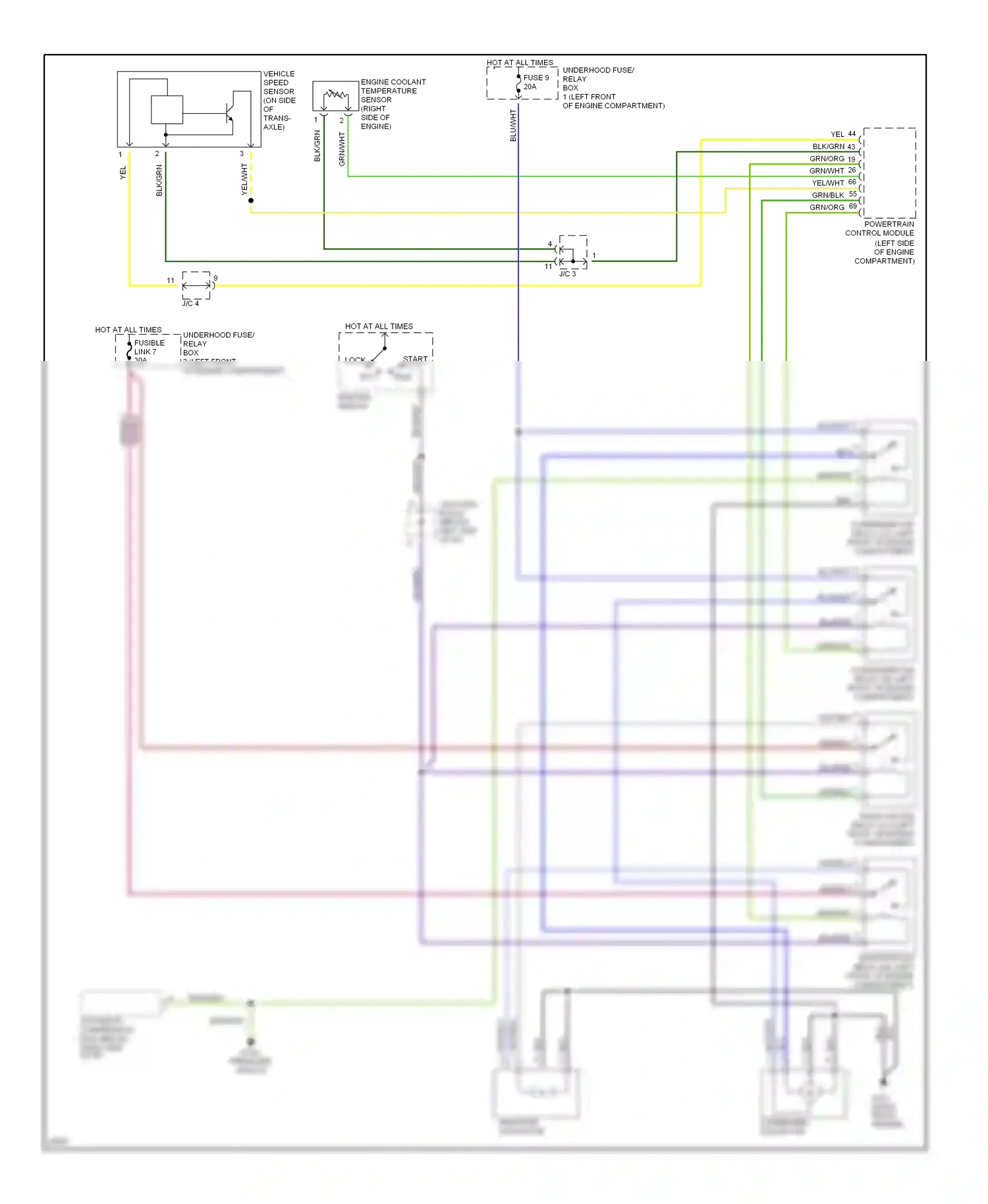 Eagle Talon II (1994-1999) lock wiring diagram  (4 of 14)
