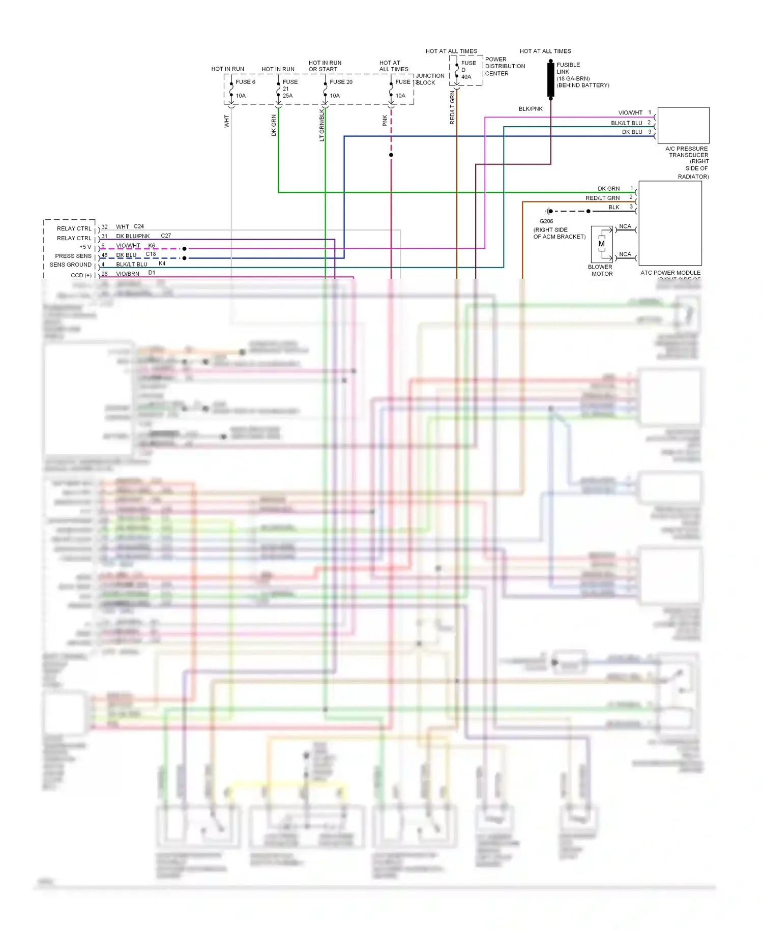 Eagle Vision I (1992-1997) a/c ambient temperature sensor (left front bumper) wiring diagram  (1 of 1)