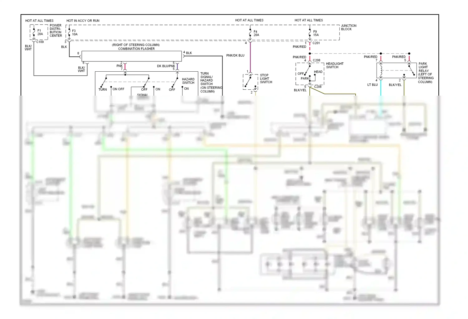 Eagle Vision I (1992-1997) body computer (right kick panel) wiring diagram  (2 of 2)