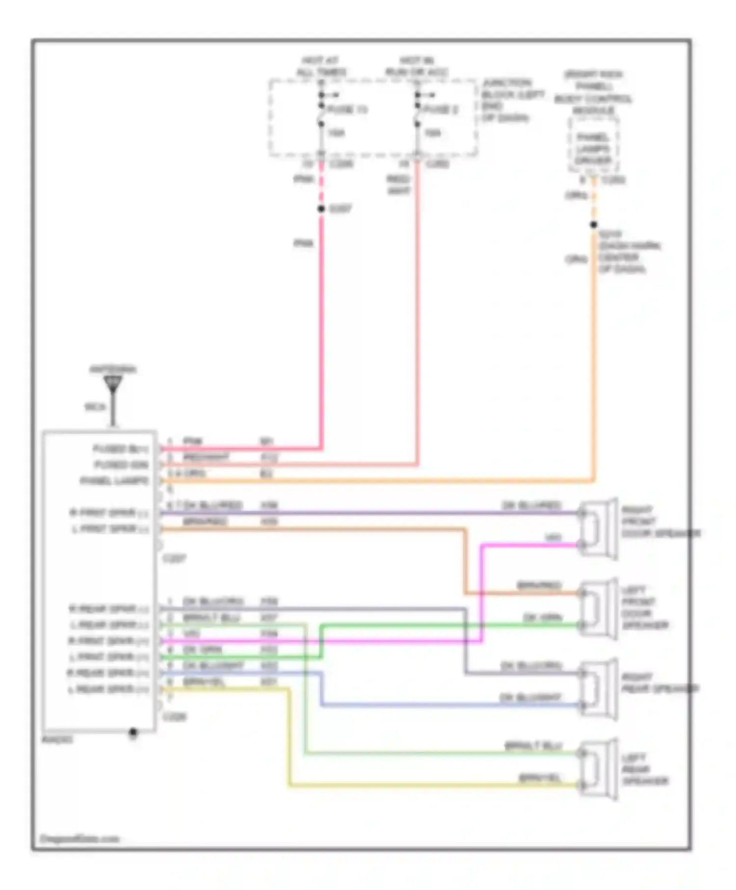 Wiring diagram brn/red for Eagle Vision I (1992-1997) (1 of 9)