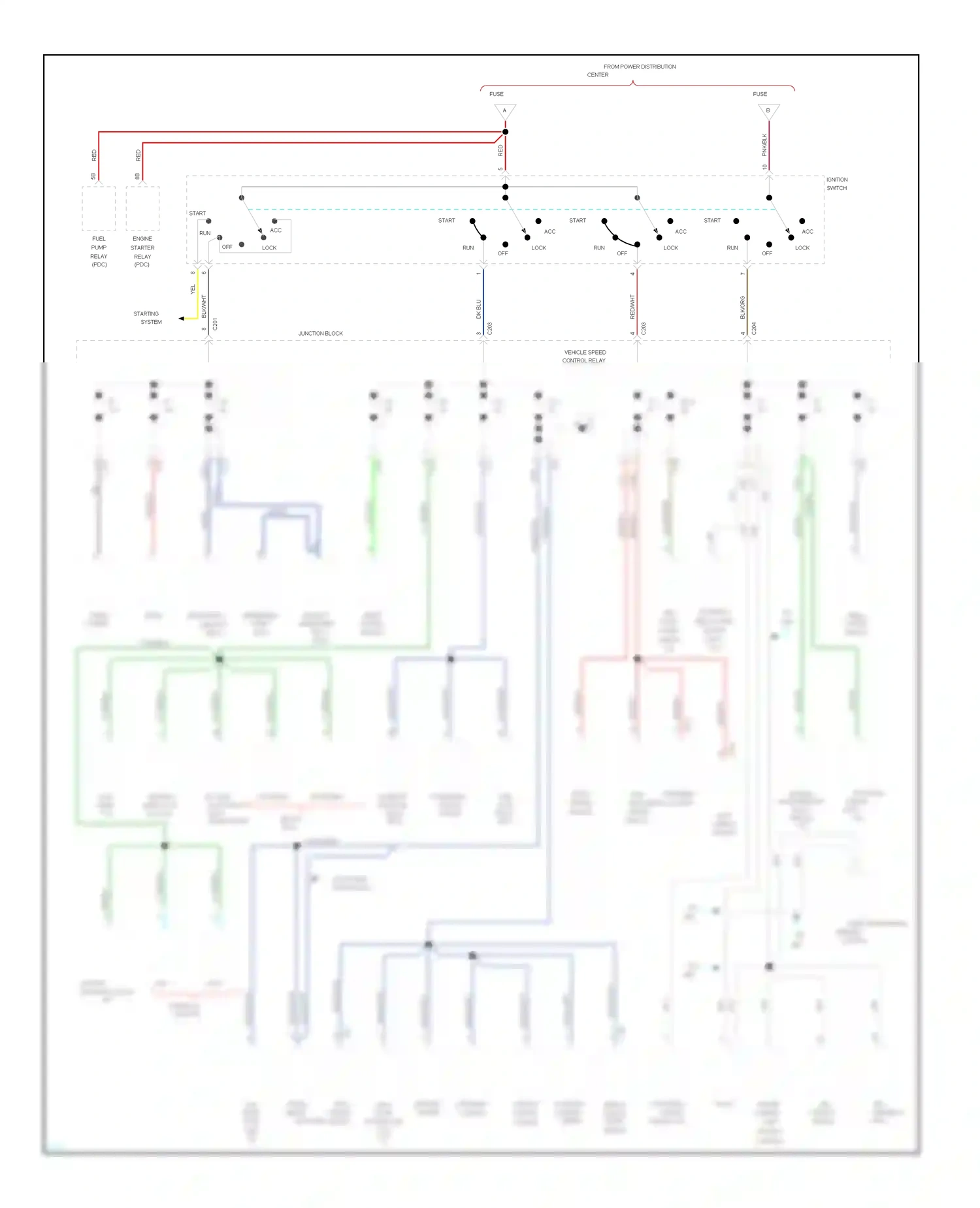 Eagle Vision I (1992-1997) engine starter relay (pdc) wiring diagram  (1 of 1)