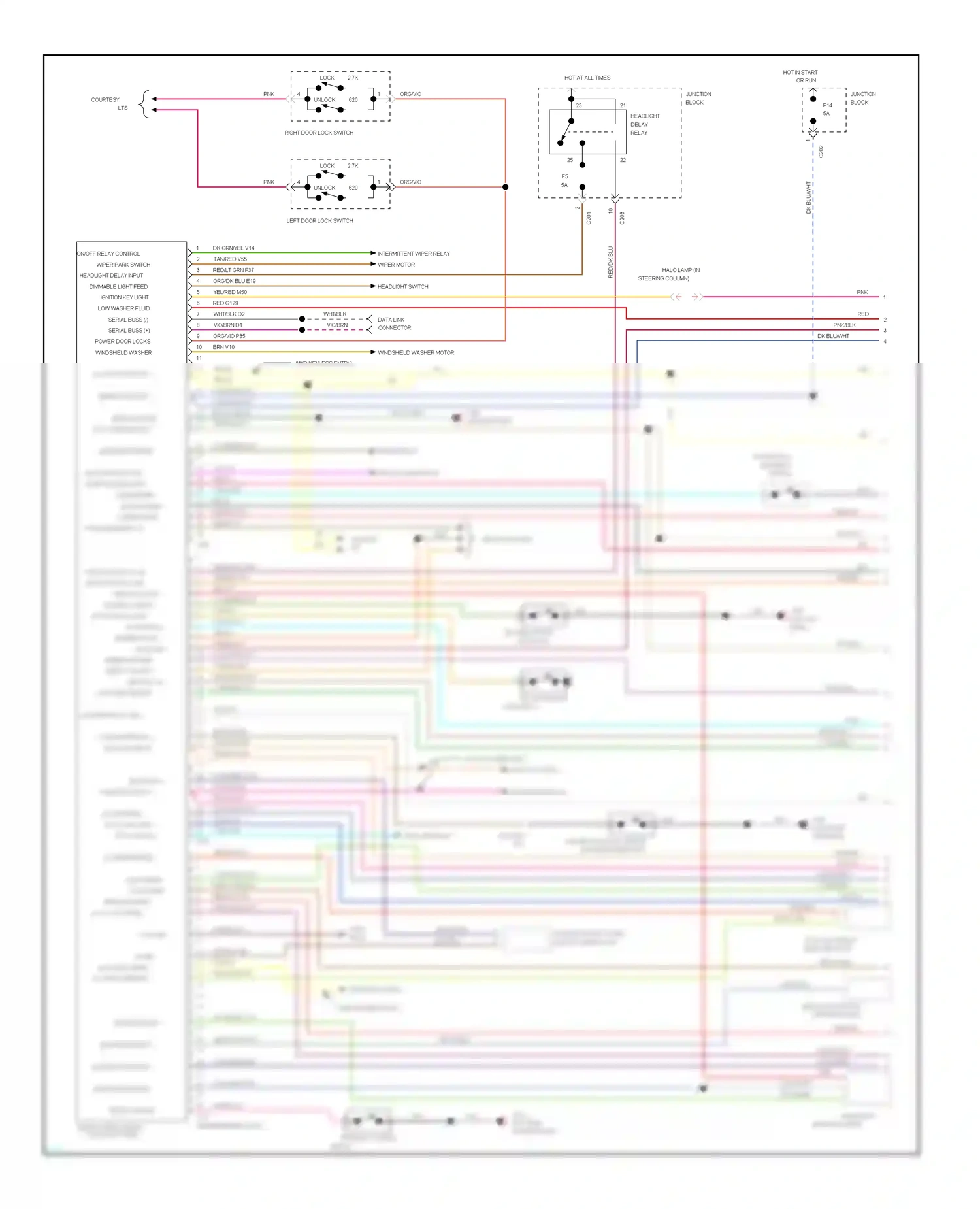 Eagle Vision I (1992-1997) (left kick panel) wiring diagram  (1 of 13)