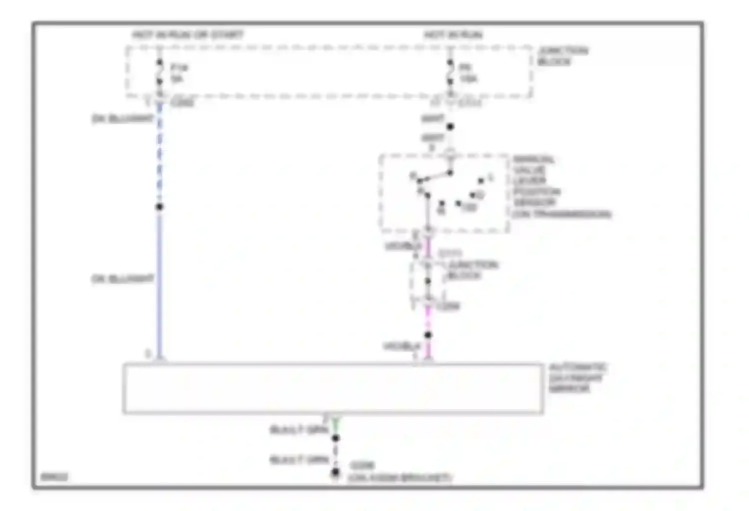 Wiring diagram manual valve lever position sensor for Eagle Vision I (1992-1997) (1 of 1)