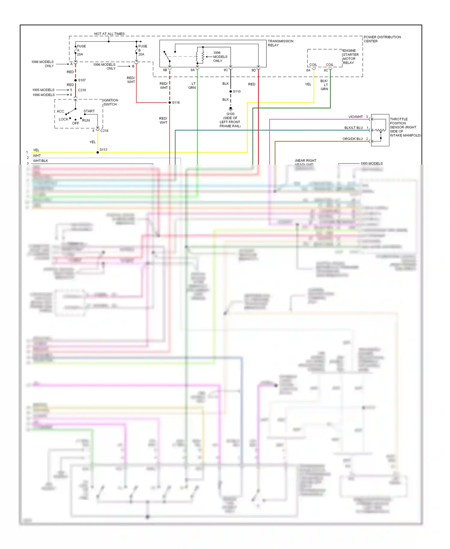 Eagle Vision I (1992-1997) models wiring diagram  (2 of 2)