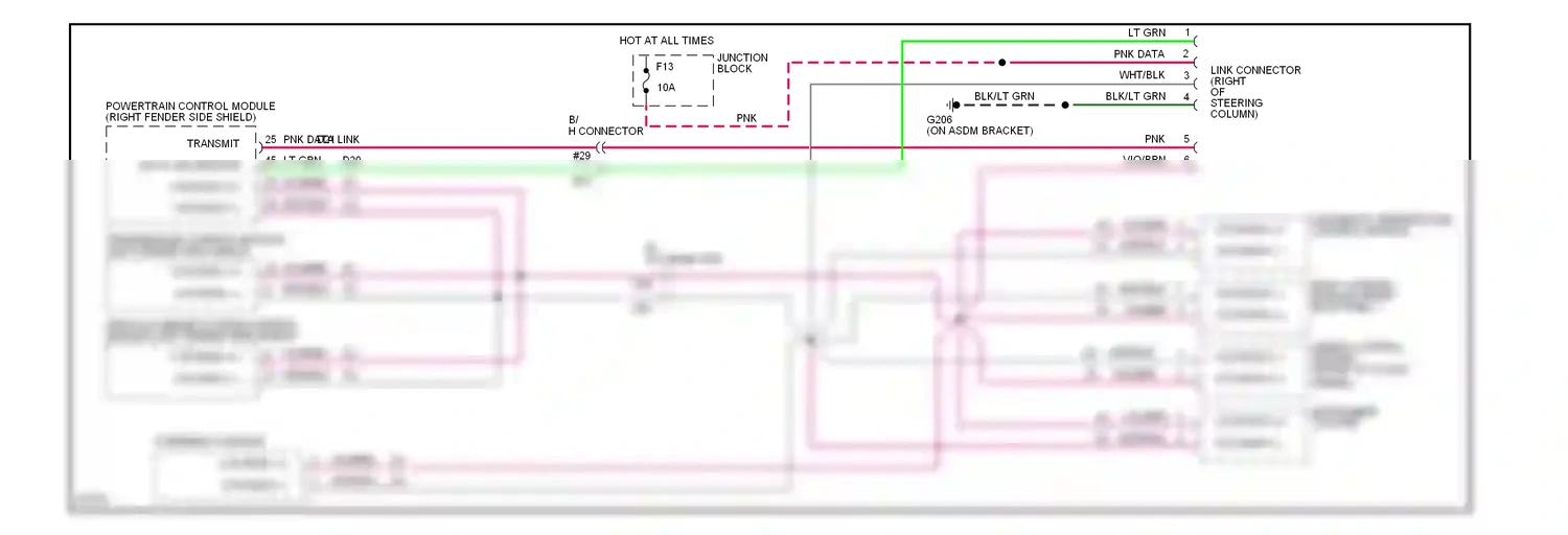 Eagle Vision I (1992-1997) powertrain control module (right fender side shield) wiring diagram  (3 of 6)