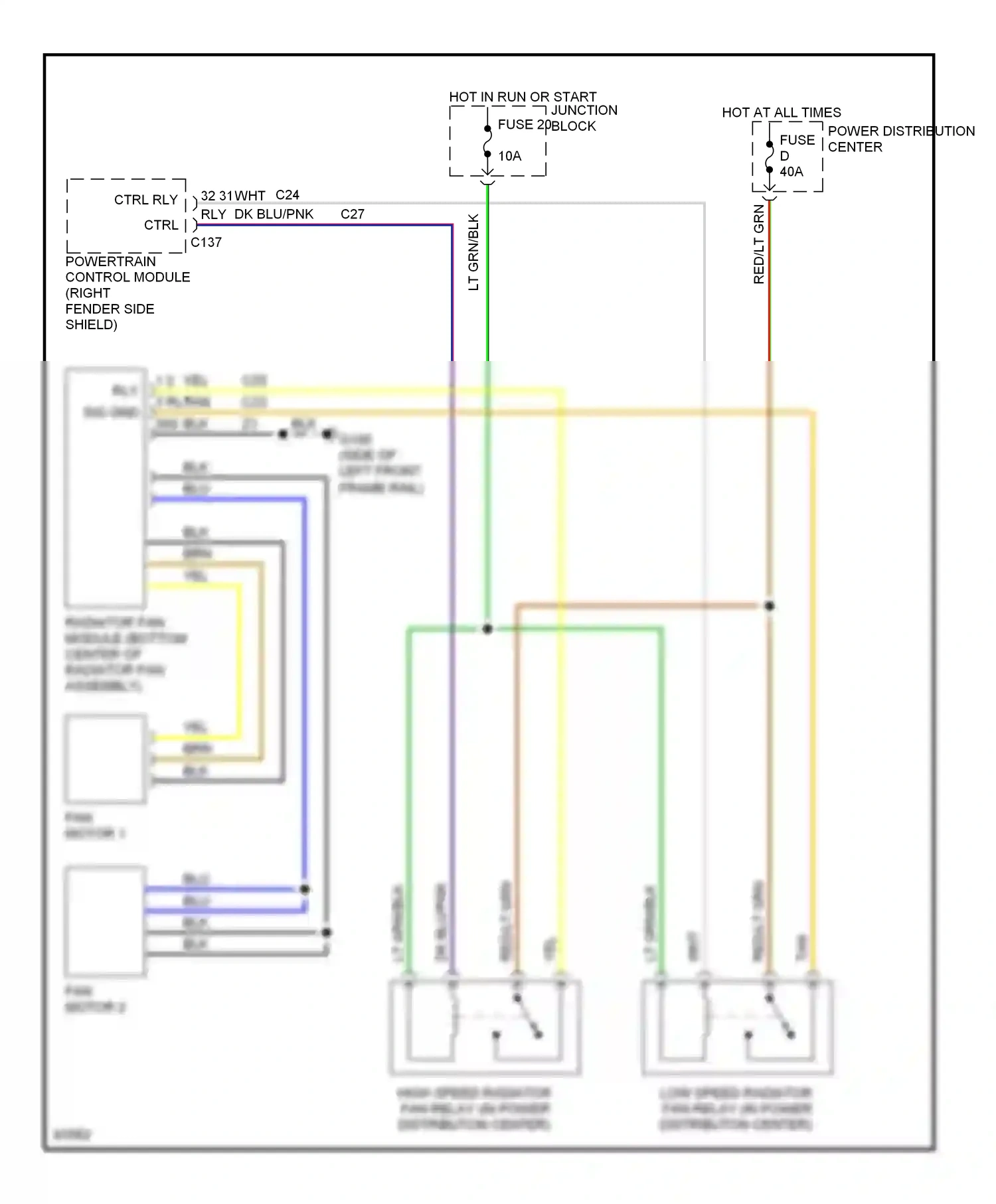 Eagle Vision I (1992-1997) powertrain control module (right fender side shield) wiring diagram  (4 of 6)