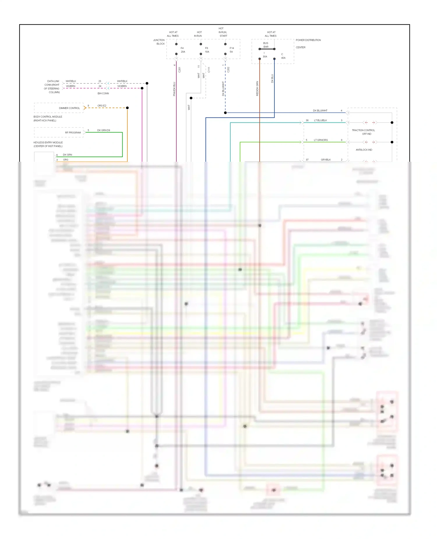 Eagle Vision I (1992-1997) pump spd sensor (+) wiring diagram  (1 of 1)