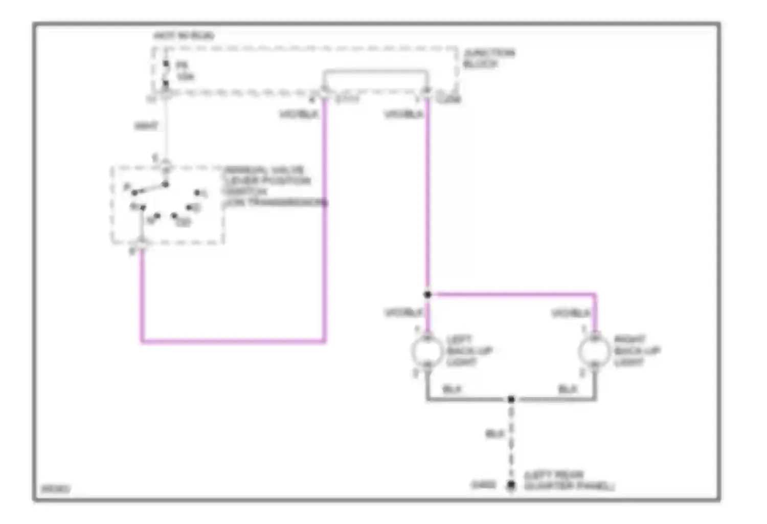 Wiring diagram right back-up light for Eagle Vision I (1992-1997) (1 of 1)