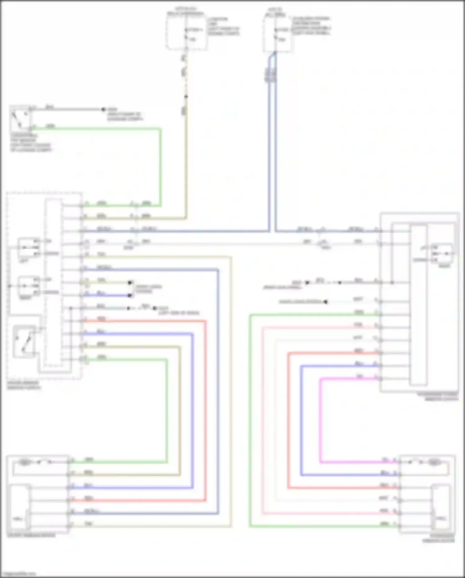 Wiring diagram passenger power window switch for FIAT 124 Spider I (2016-2020) (9 of 9)