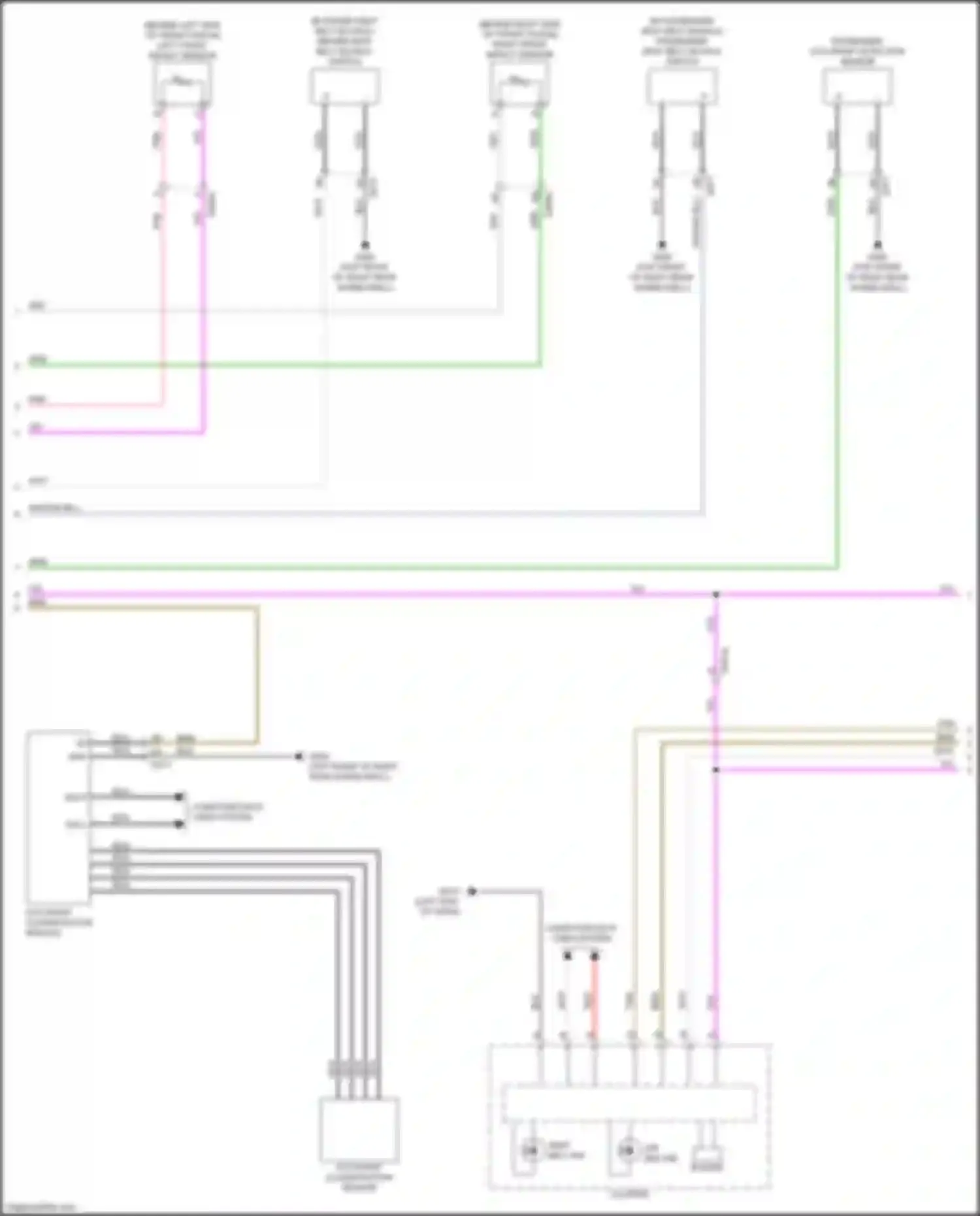 Wiring diagram right front impact sensor for FIAT 124 Spider I (2016-2020) (1 of 1)