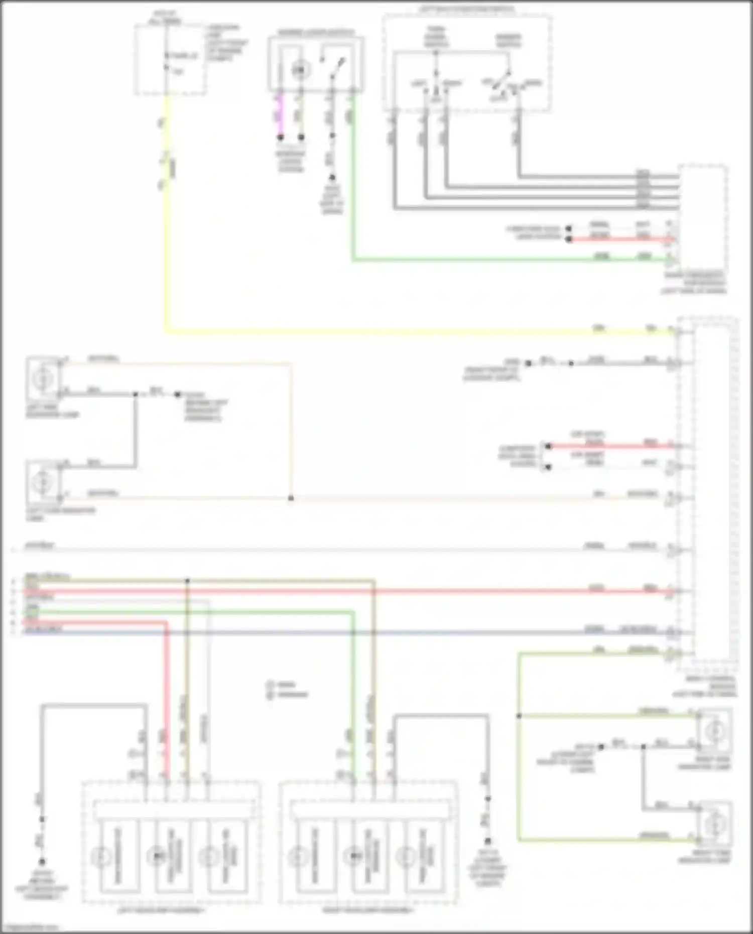 Wiring diagram right side repeater lamp for FIAT 124 Spider I (2016-2020) (1 of 2)