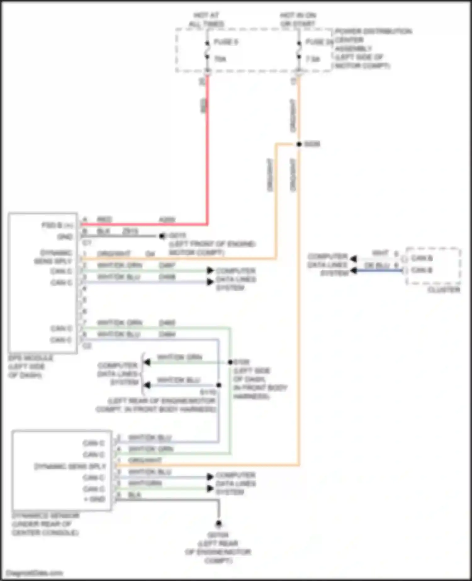 500 FIAT II facelift (2015-2024): Electronic power steering circuit, electric