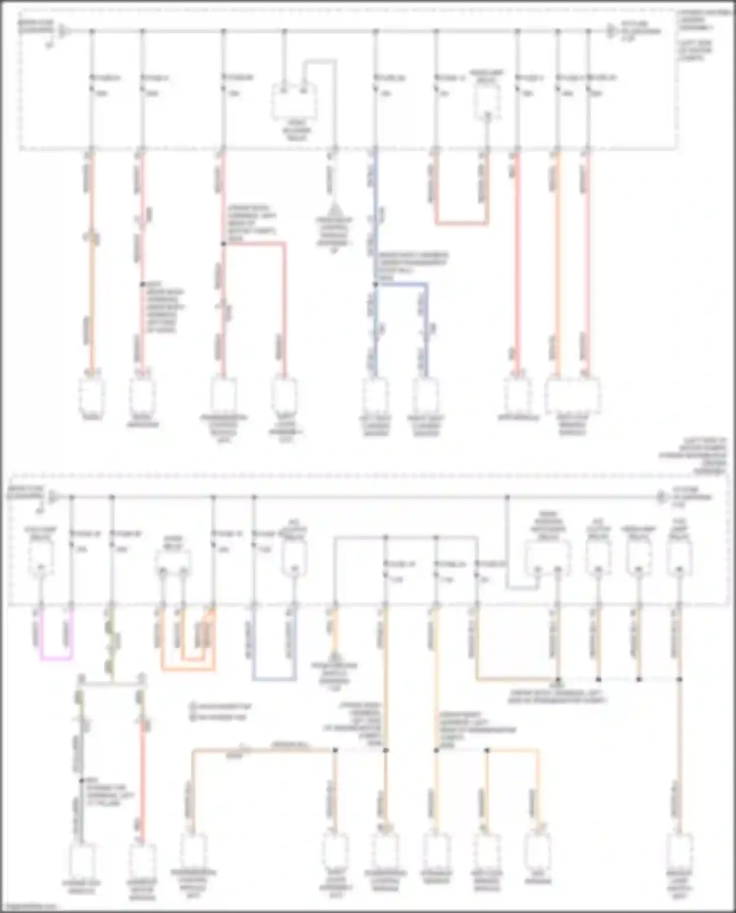 500 FIAT II facelift (2015-2024): Power distribution circuit, except electric (2 of 3)