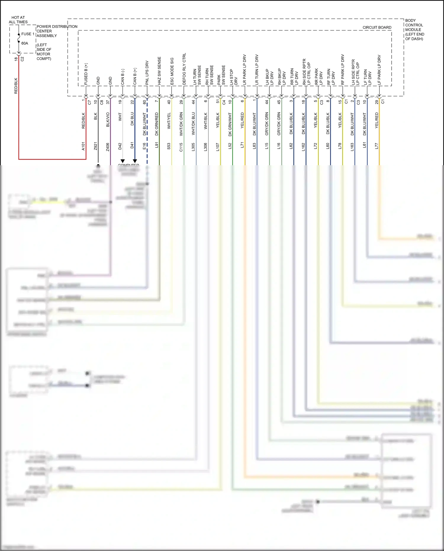 FIAT 500 II facelift (2015-2024) multi-function switch 2 wiring diagram  (1 of 3)