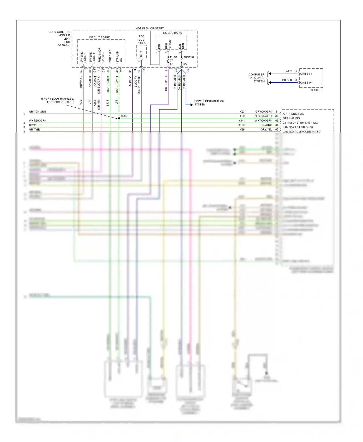 FIAT 500 II (2007-2015) computer data lines system wiring diagram  (20 of 35)