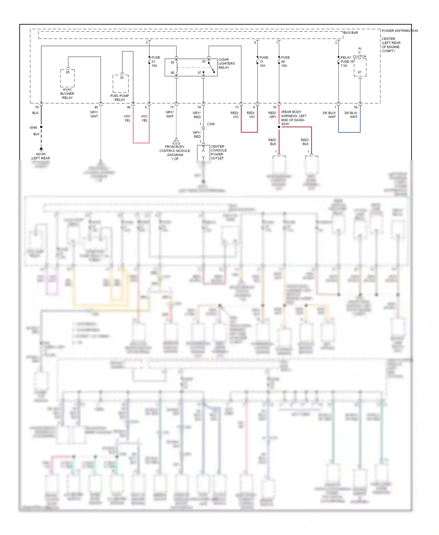 FIAT 500 II (2007-2015) dynamics sensor wiring diagram  (2 of 2)