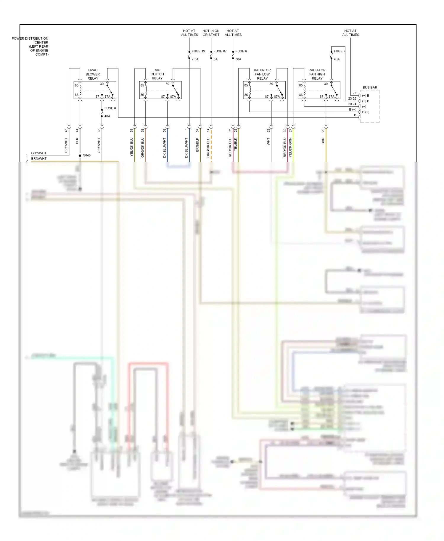FIAT 500 II (2007-2015) engine compt) wiring diagram  (1 of 1)