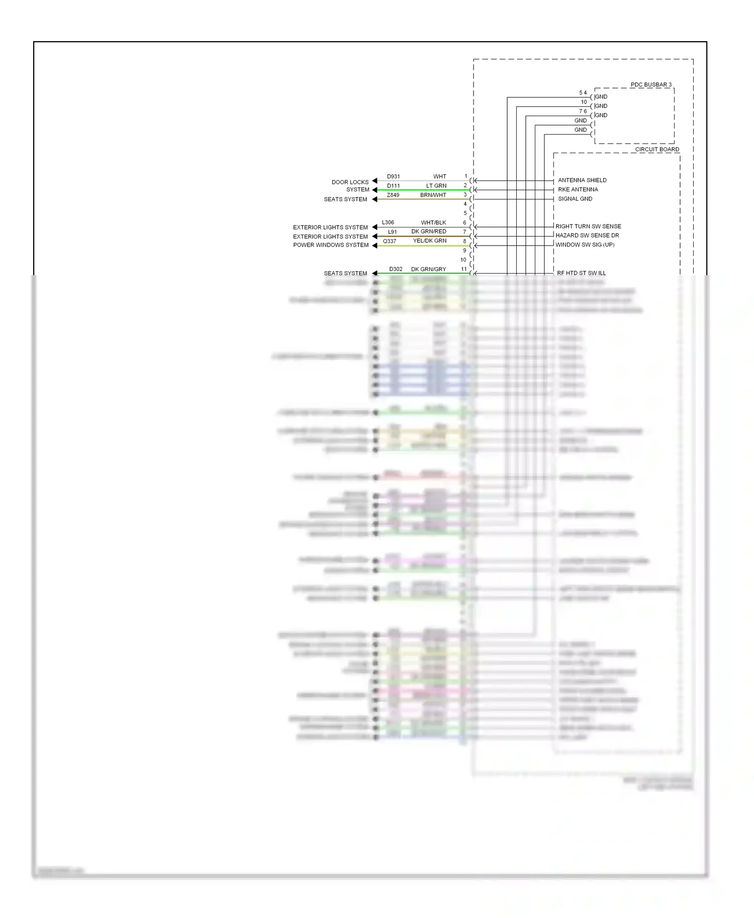 FIAT 500 II (2007-2015) ground distribution system engine controls system exterior lights system wiring diagram  (1 of 1)