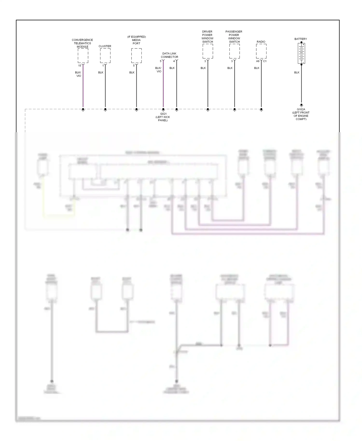 FIAT 500 II (2007-2015) multi-function switch 2 wiring diagram  (2 of 3)