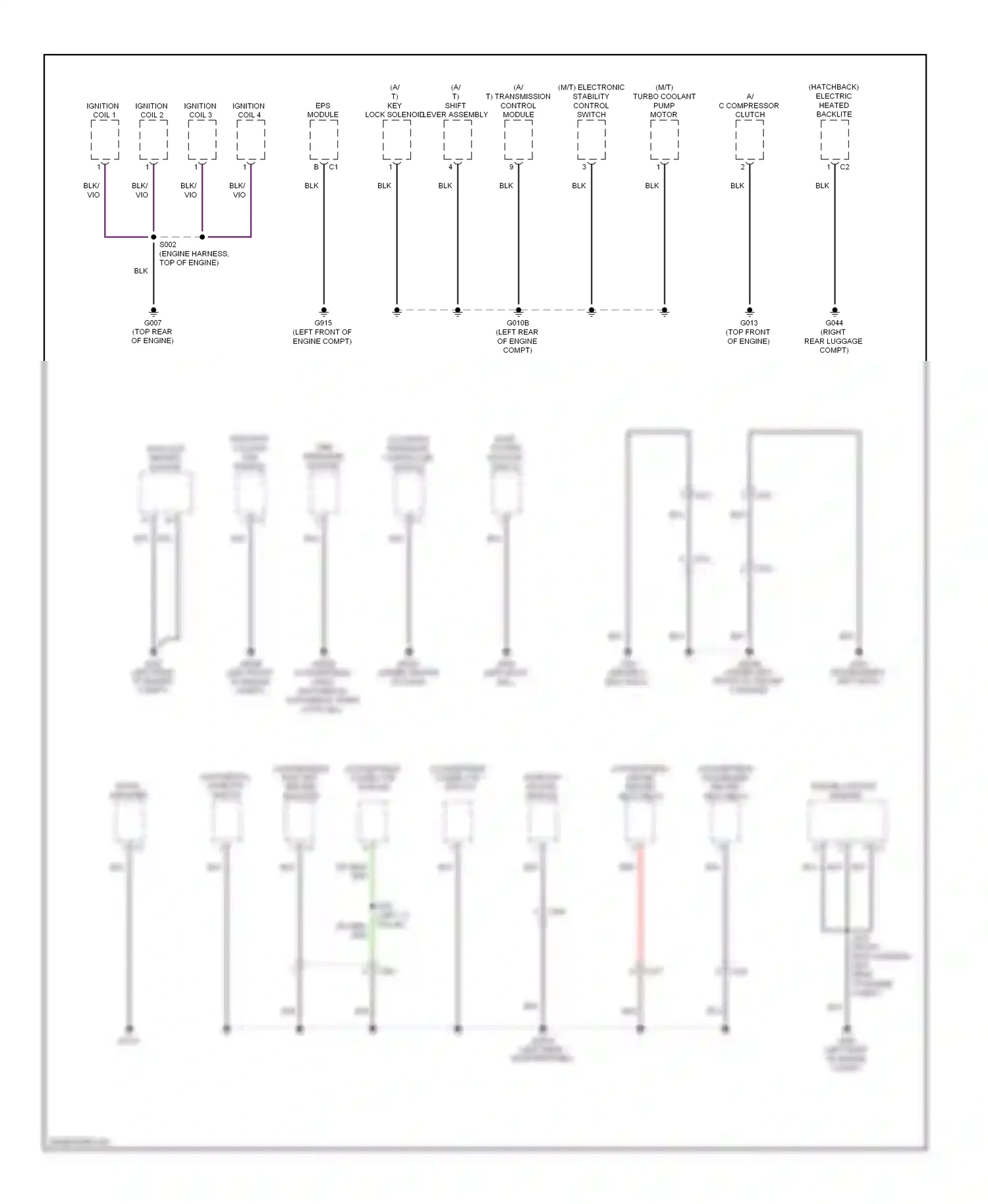 FIAT 500 II (2007-2015) occupant restraint controller module wiring diagram  (1 of 1)