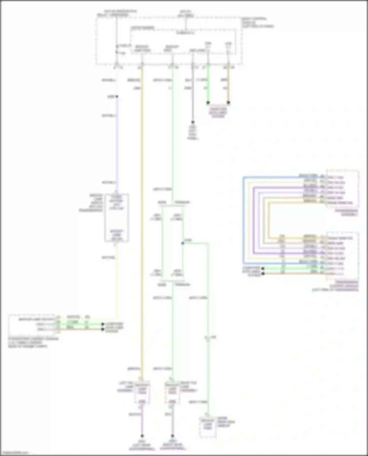 500X FIAT I (2014-2018): Backup lamps circuit