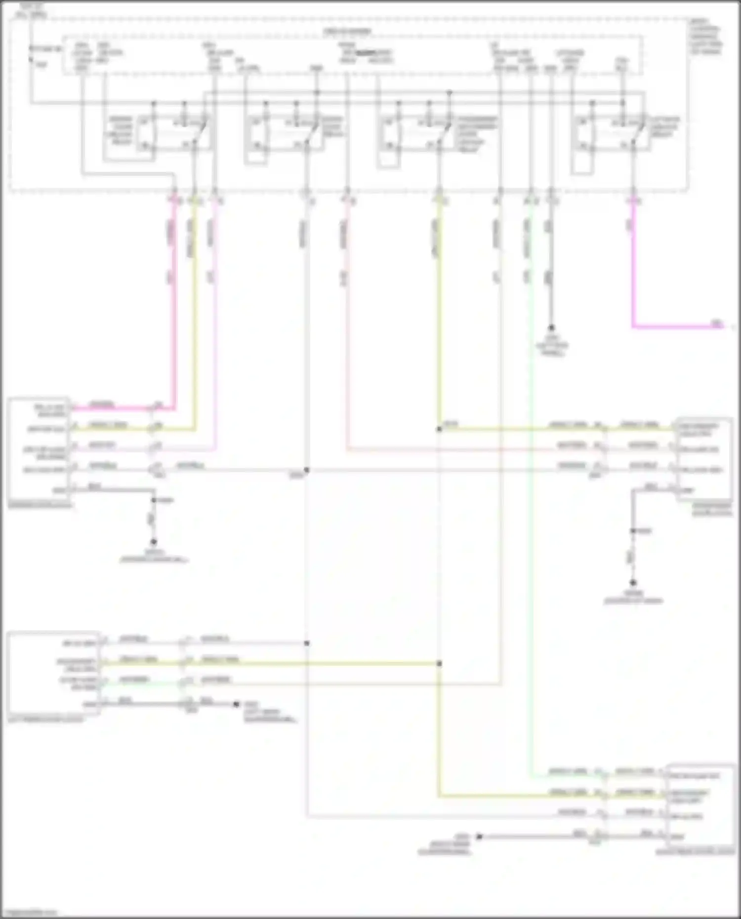 500X FIAT I (2014-2018): Power door locks circuit (1 of 2)
