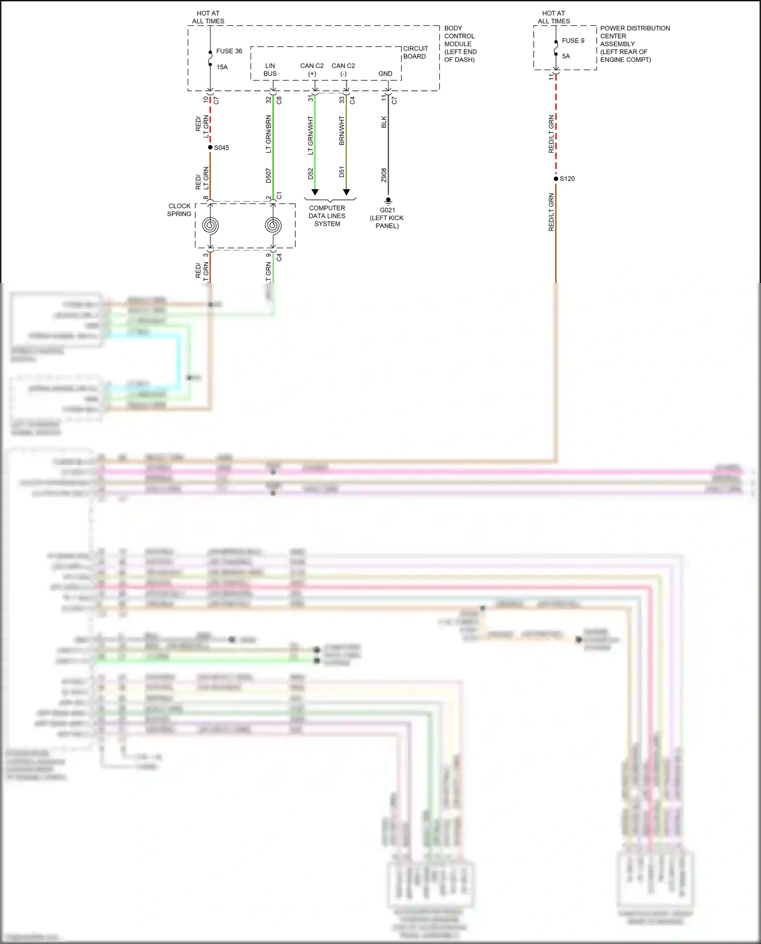 FIAT 500X I (2014-2018) computer data lines system wiring diagram  (26 of 61)